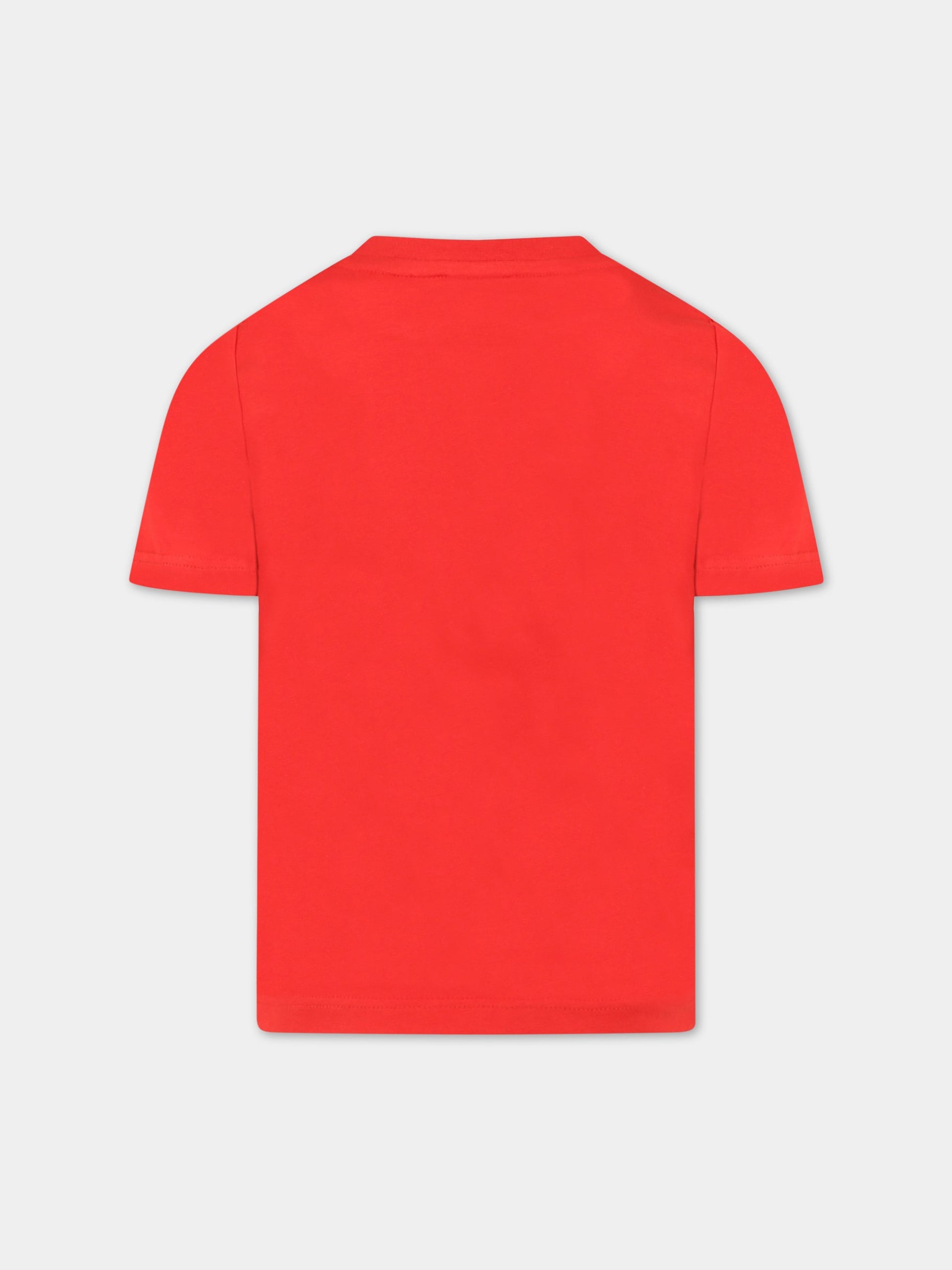 T-shirt rossa per bambino con logo,Hugo Boss,J25L53 97E