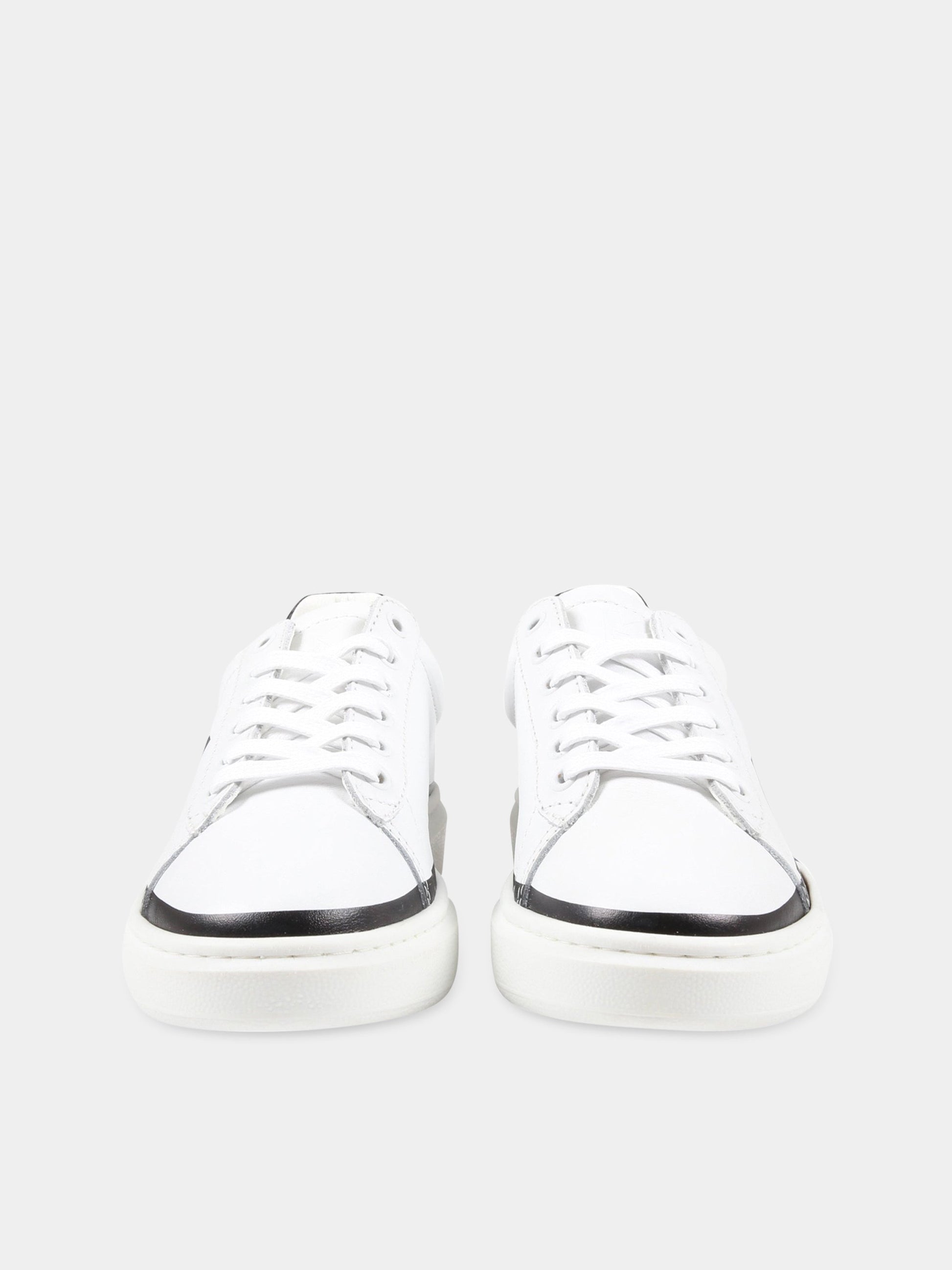 Sneakers bianche per bambini con logo,Karl Lagerfeld Kids,Z29040 10B