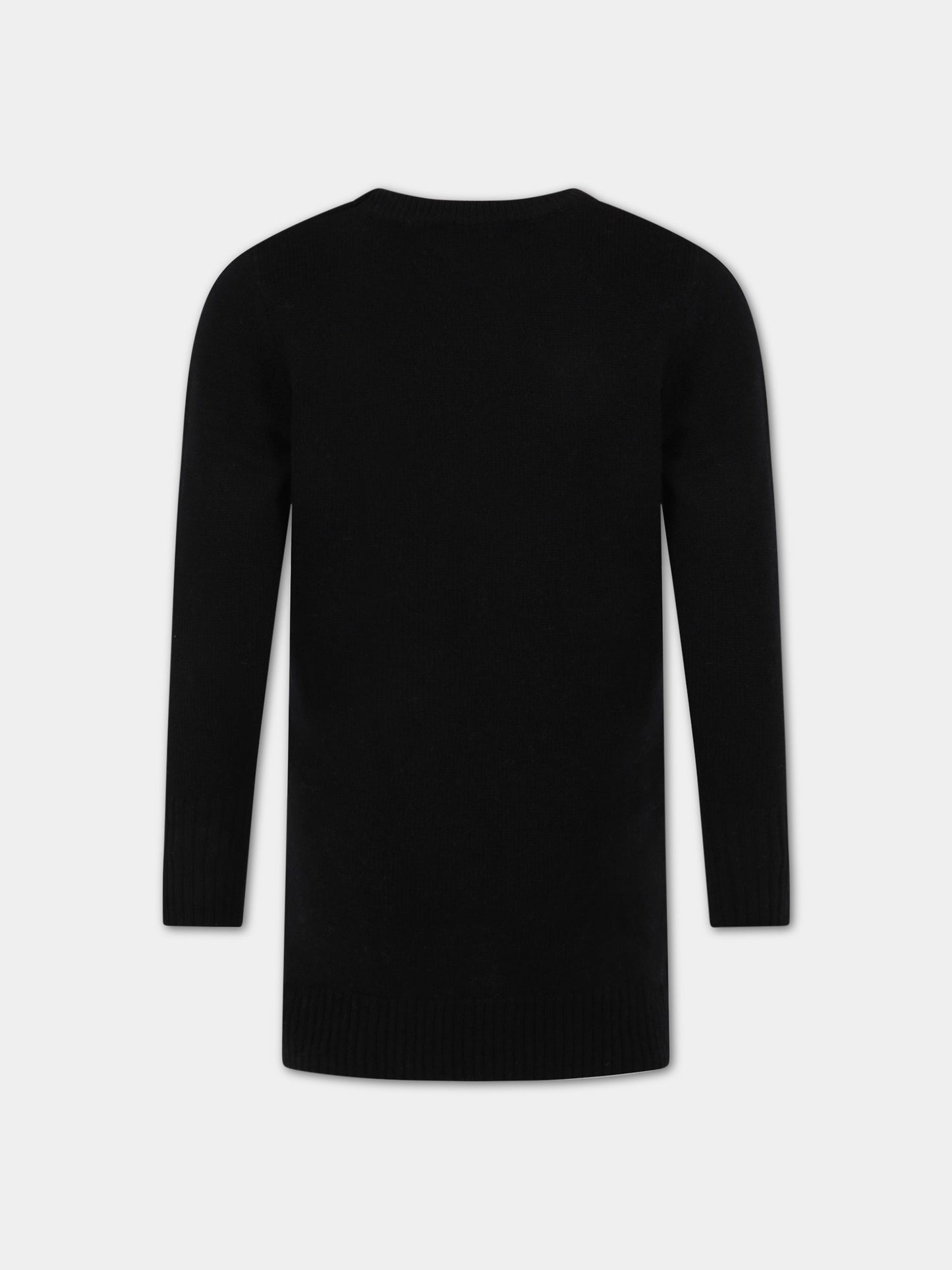 Vestito nero per bambina con scritta,Zadig & Voltaire Kids,X12156 09B