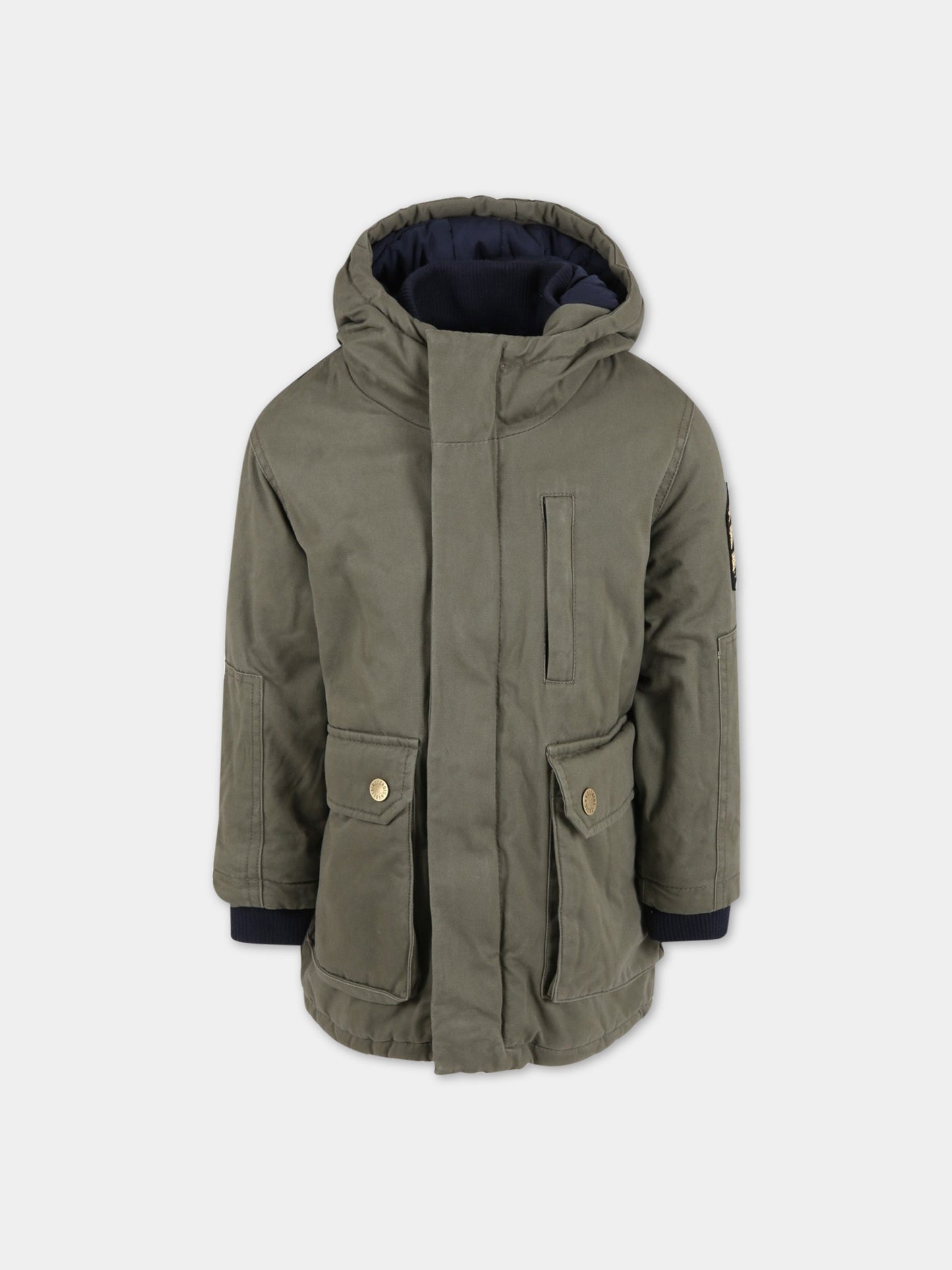Parka verde per bambina,Zadig & Voltaire Kids,X26046 655