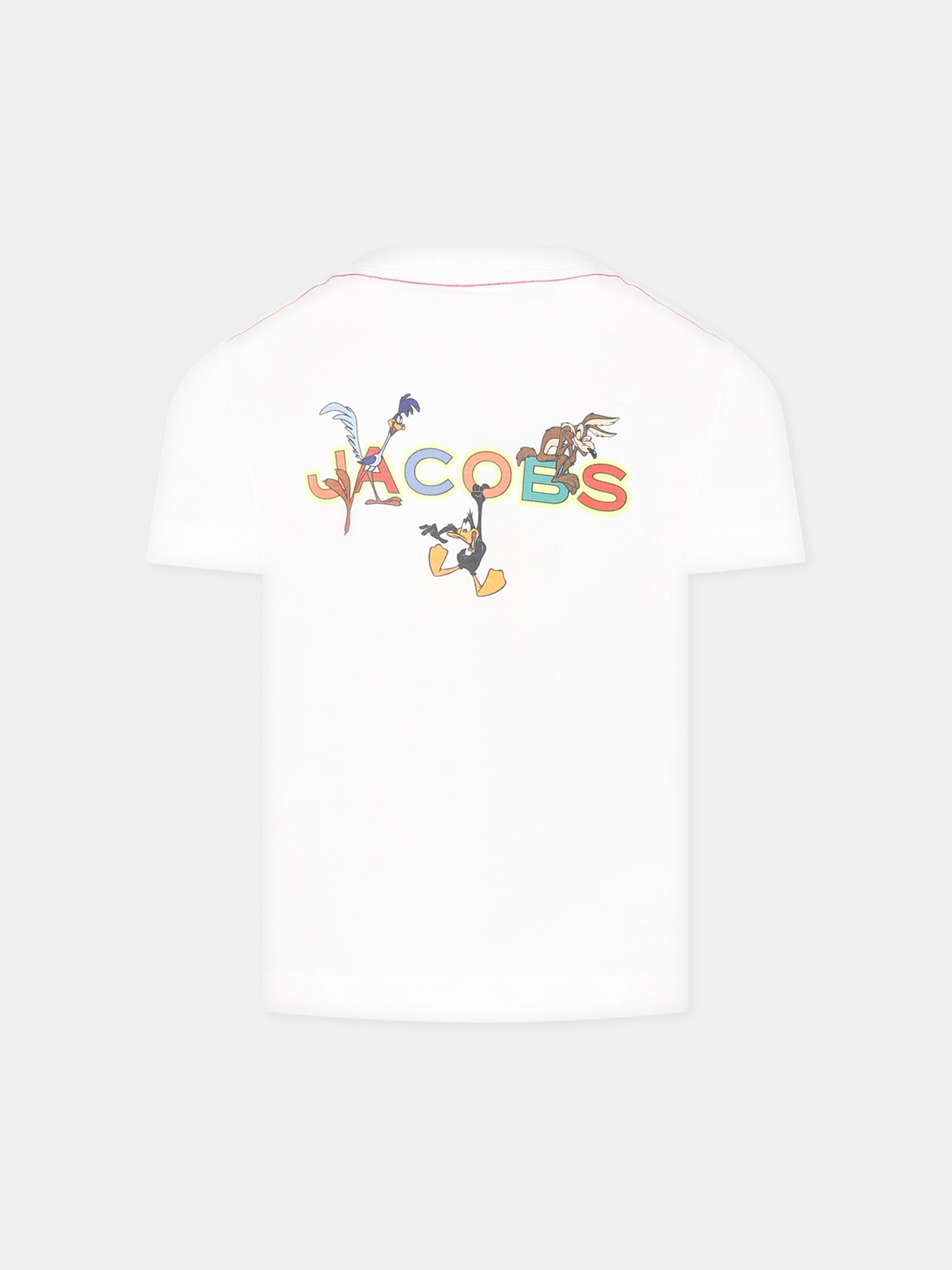 T-shirt bianca per bambino con stampa e logo,Little Marc Jacobs,W55014 10P