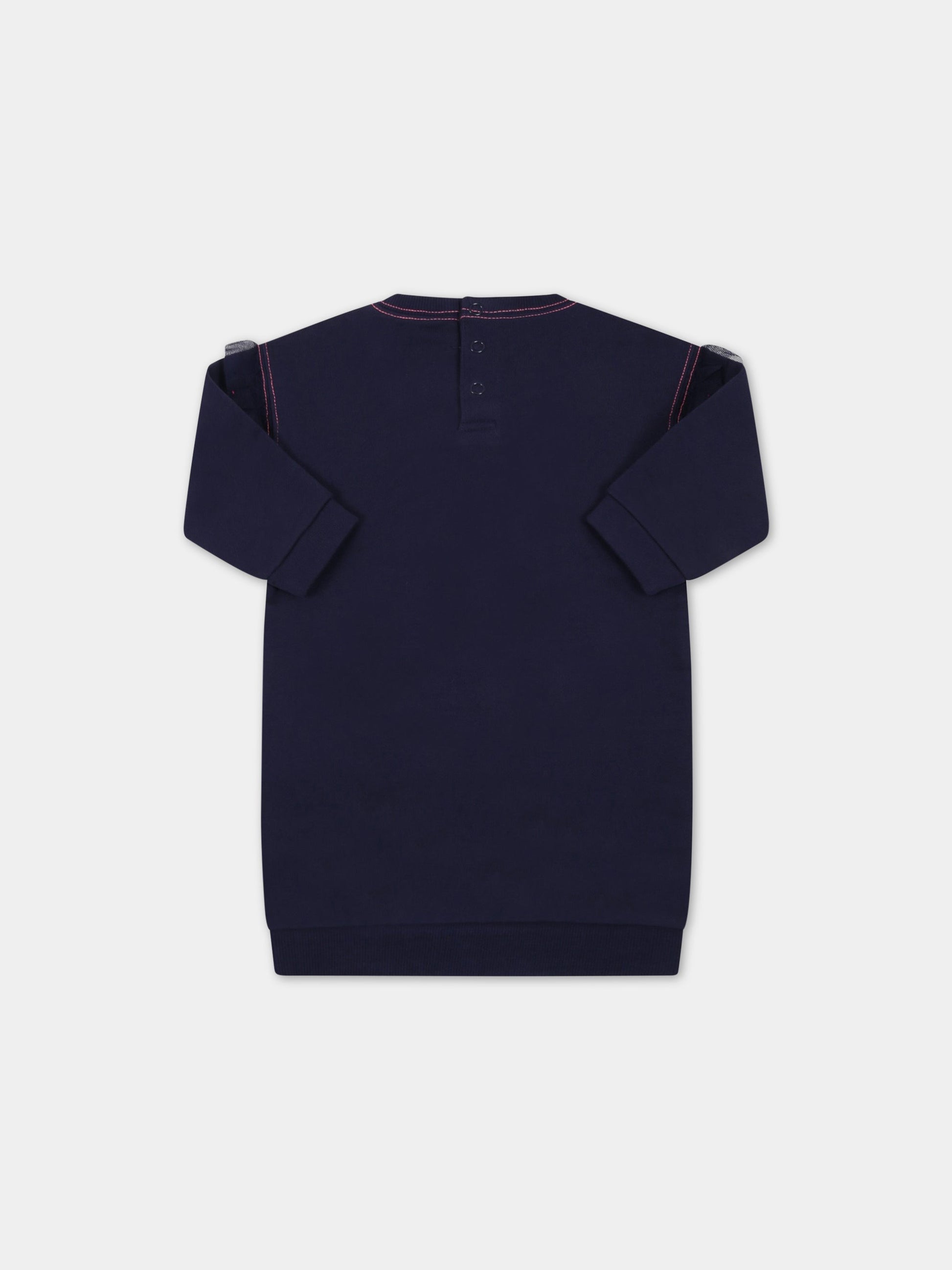 Vestito blu per neonata con unicorno,Billieblush,U02311 85T