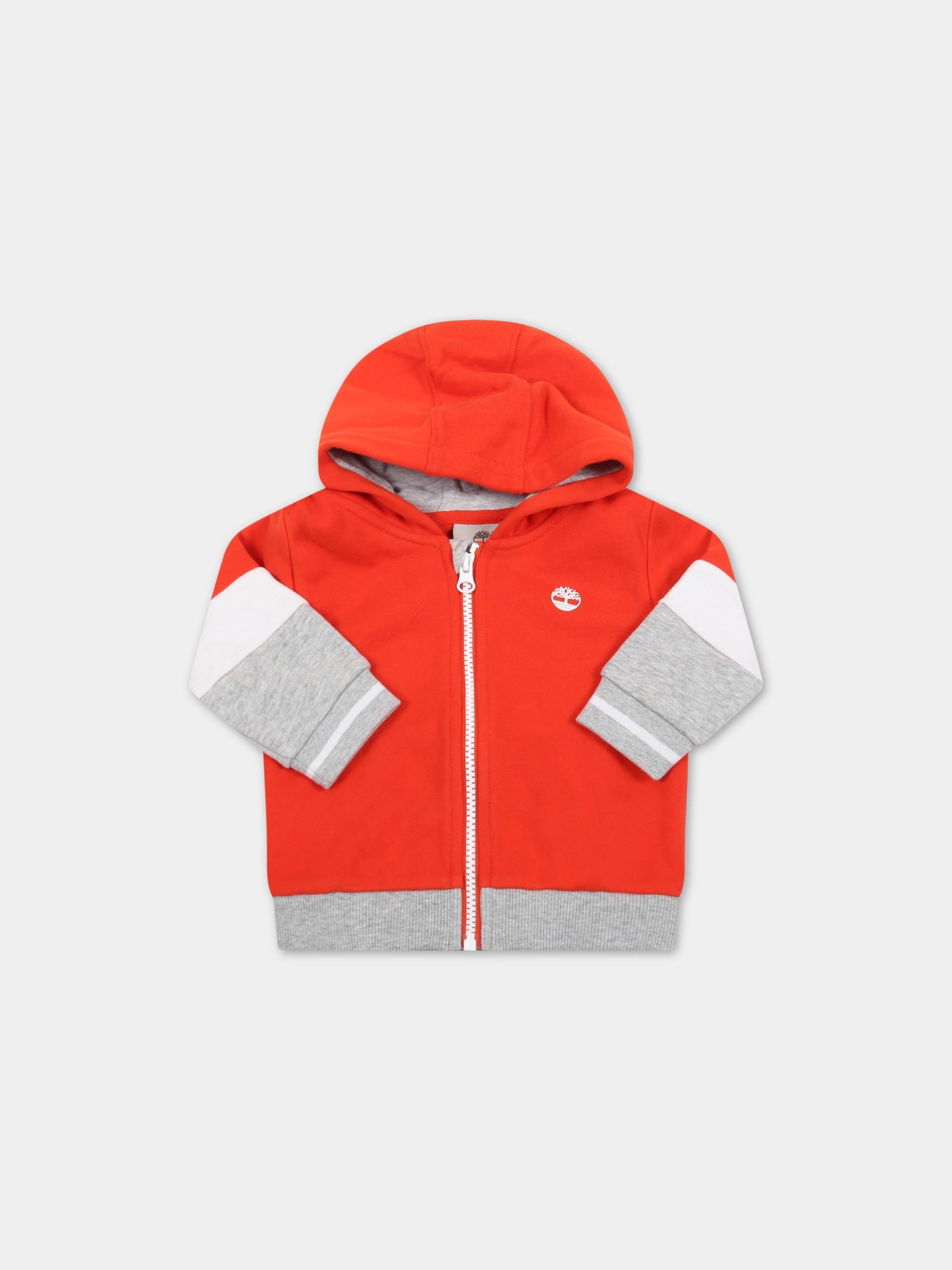 Felpa arancione per neonato,Timberland,T05K35 40A