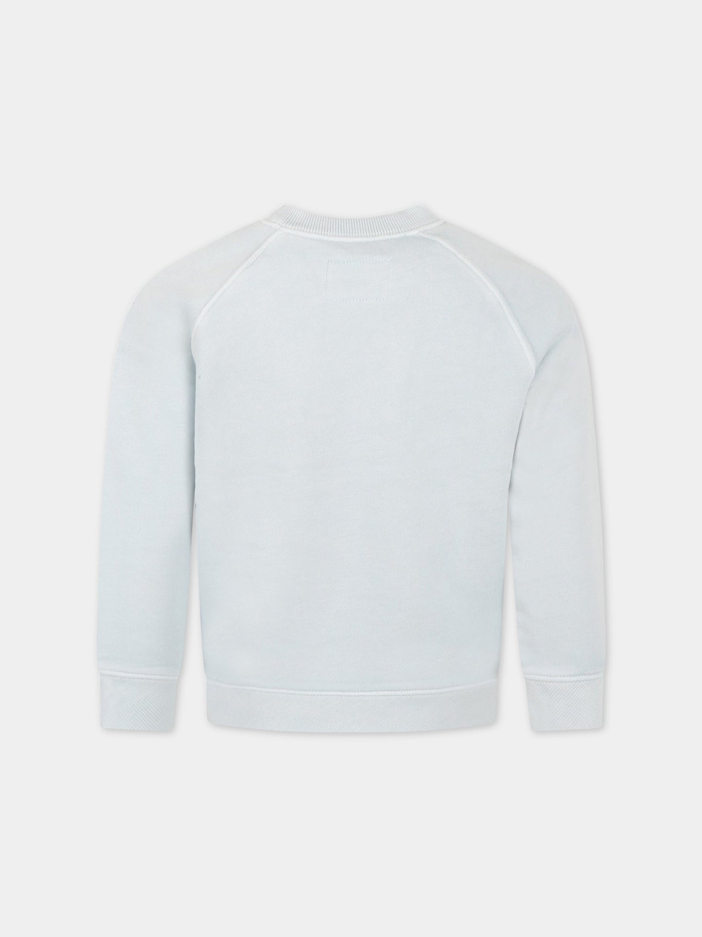 Felpa celeste per bambino con logo,Zadig & Voltaire Kids,X25276 78C