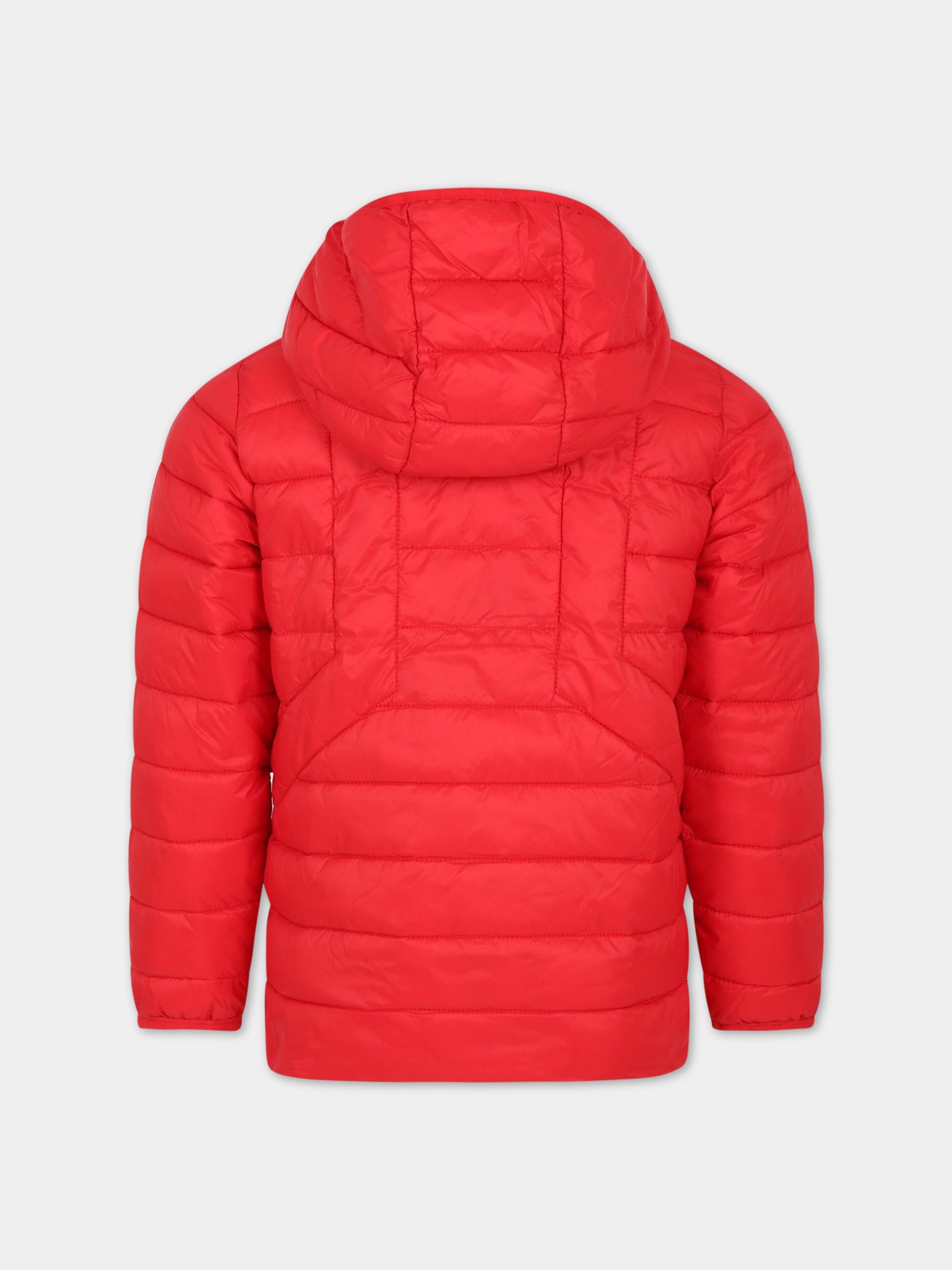 Piumino rosso per bambino con logo,Diesel,J00223 KXBBF K405