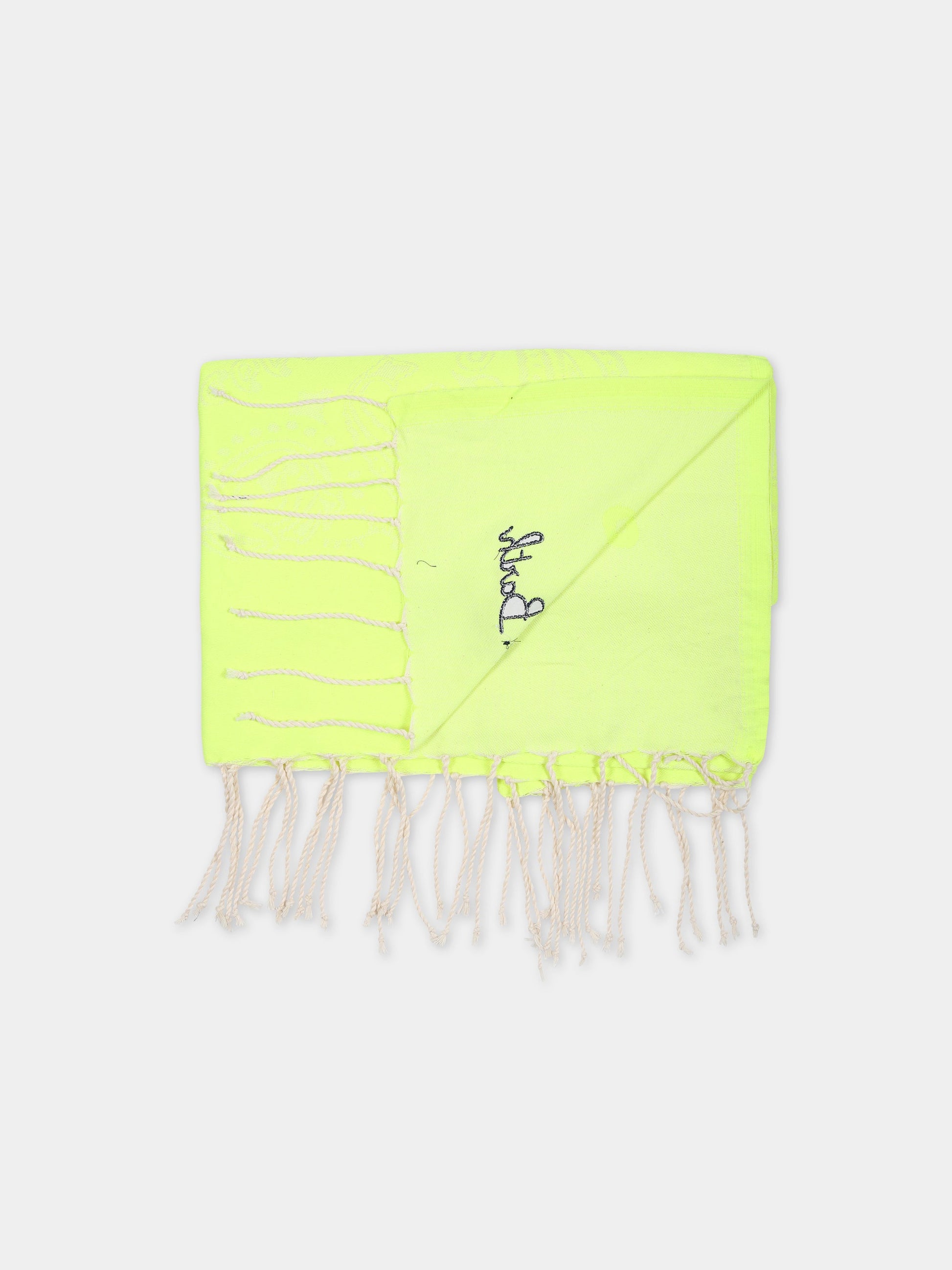 Telo mare giallo per bambini con logo,Mc2 Saint Barth,FOUTAS J N BANDANNA 94