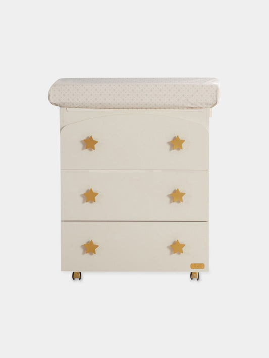 Bagnetto avorio per neonati con stelle,Chiara Ferragni Homewear,CF002B