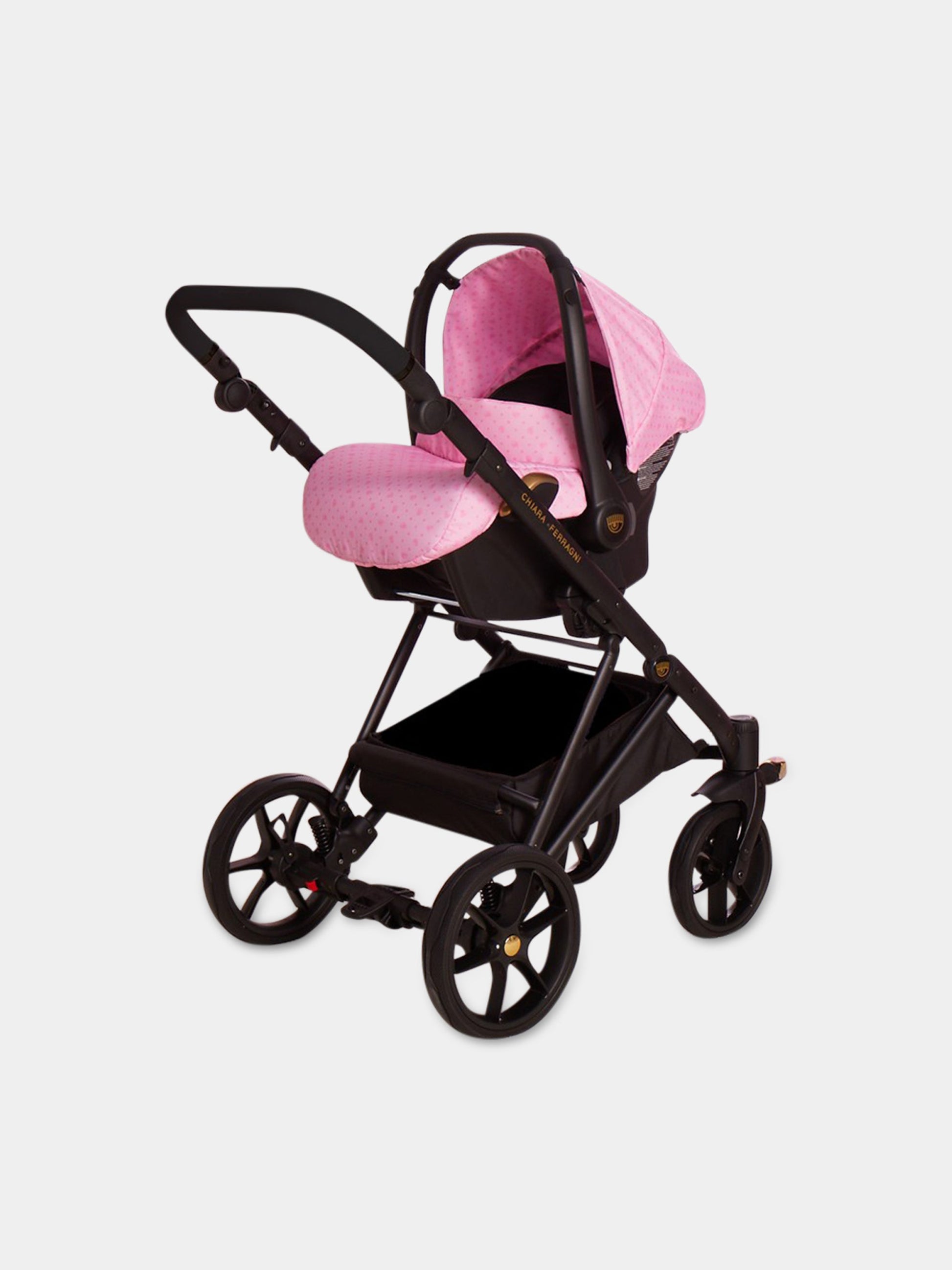 Trio nero e rosa per neonata con occhiolino,Chiara Ferragni Collection,CFTRIONEROR