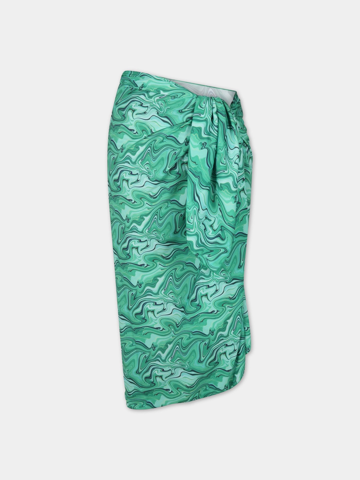 Pareo verde da donna con stampa Malachite,Matineè,DM4008 ALEXANDRA MALAKITE VERDE