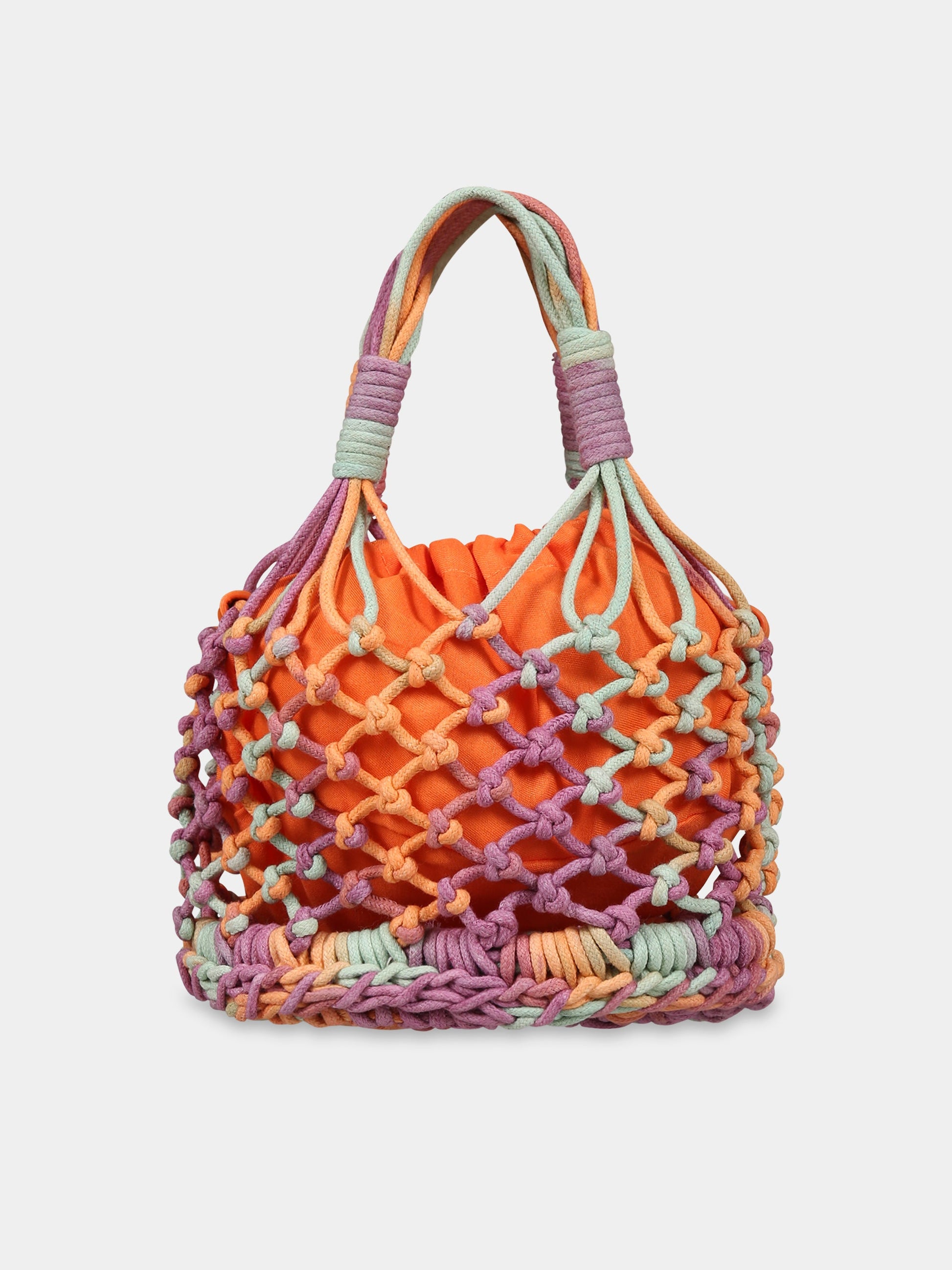 Borsa arancione da spiaggia da donna con patch logato,Matineè,SMALL  SAC DE PLAGE MULTICOLOR