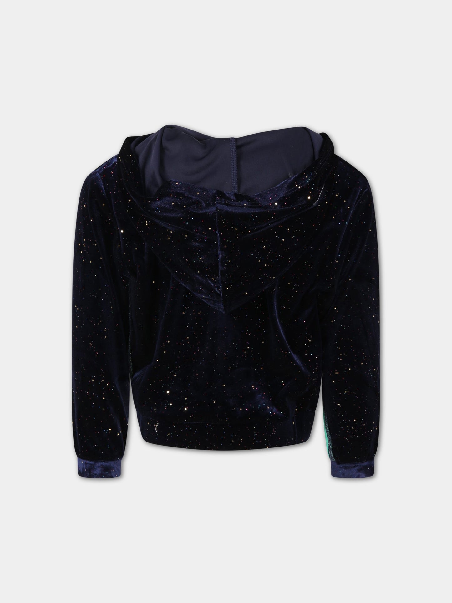 Felpa blu per bambina con glitter,Billieblush,U15938 85T