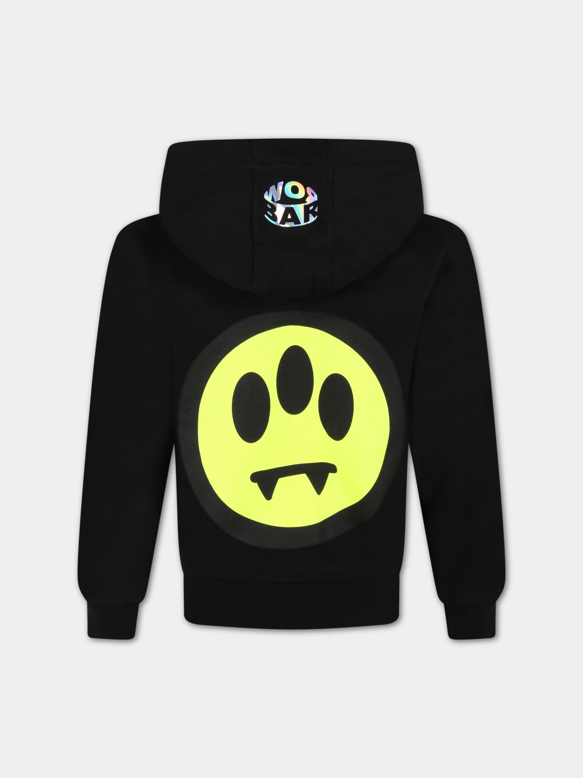 Felpa nera per bambini con iconico smile giallo,Barrow,032149 110