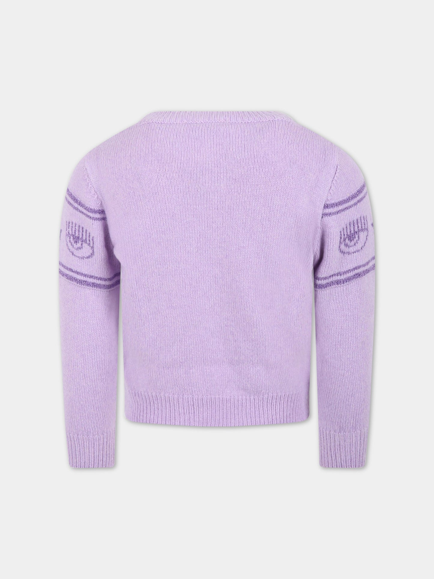 Maglione viola per bambina con Eyelike,Chiara Ferragni Collection,590624 0060 0064