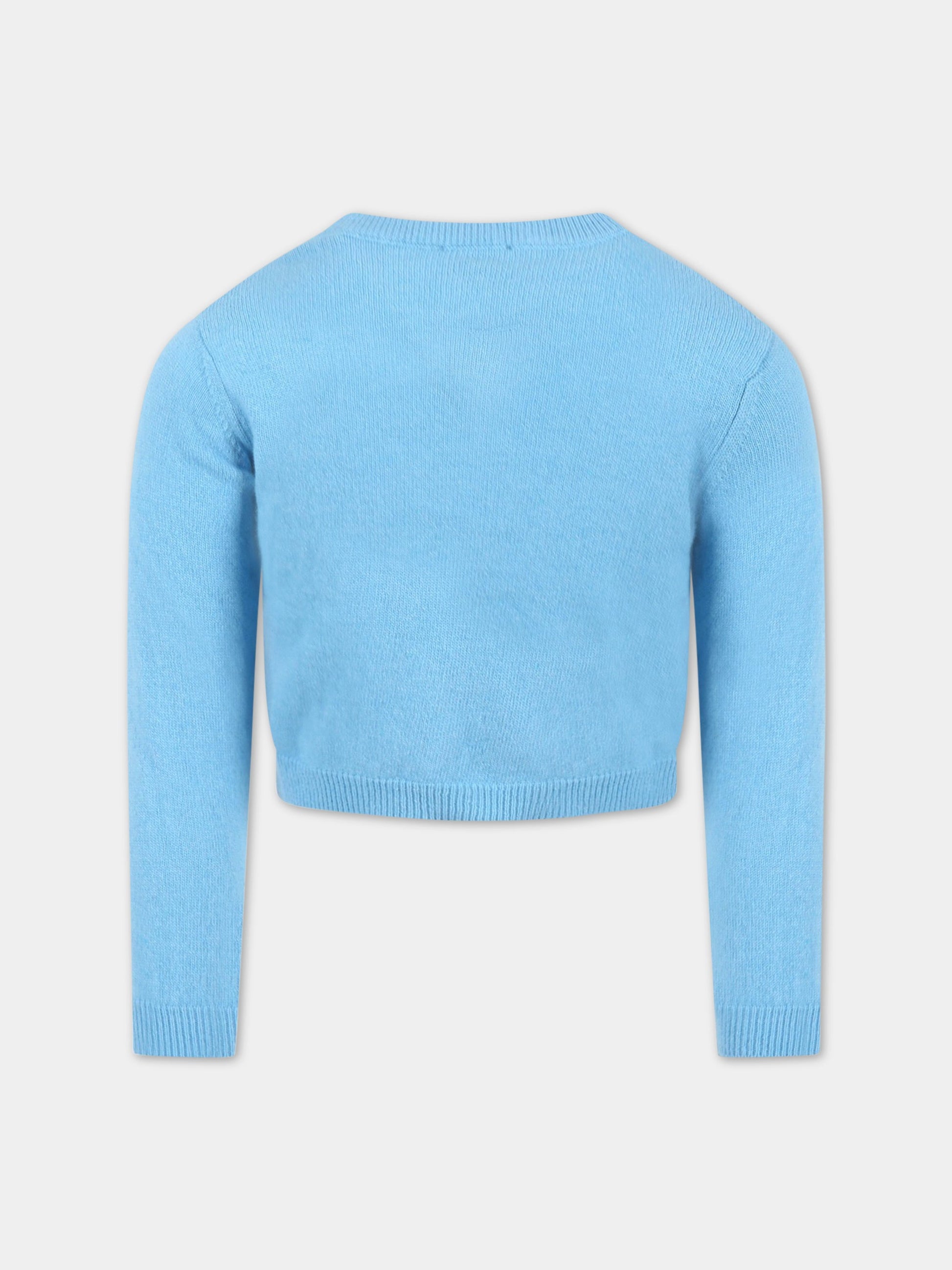 Maglione azzurro per bambina con Eyelike,Chiara Ferragni Collection,590604 0060 0086