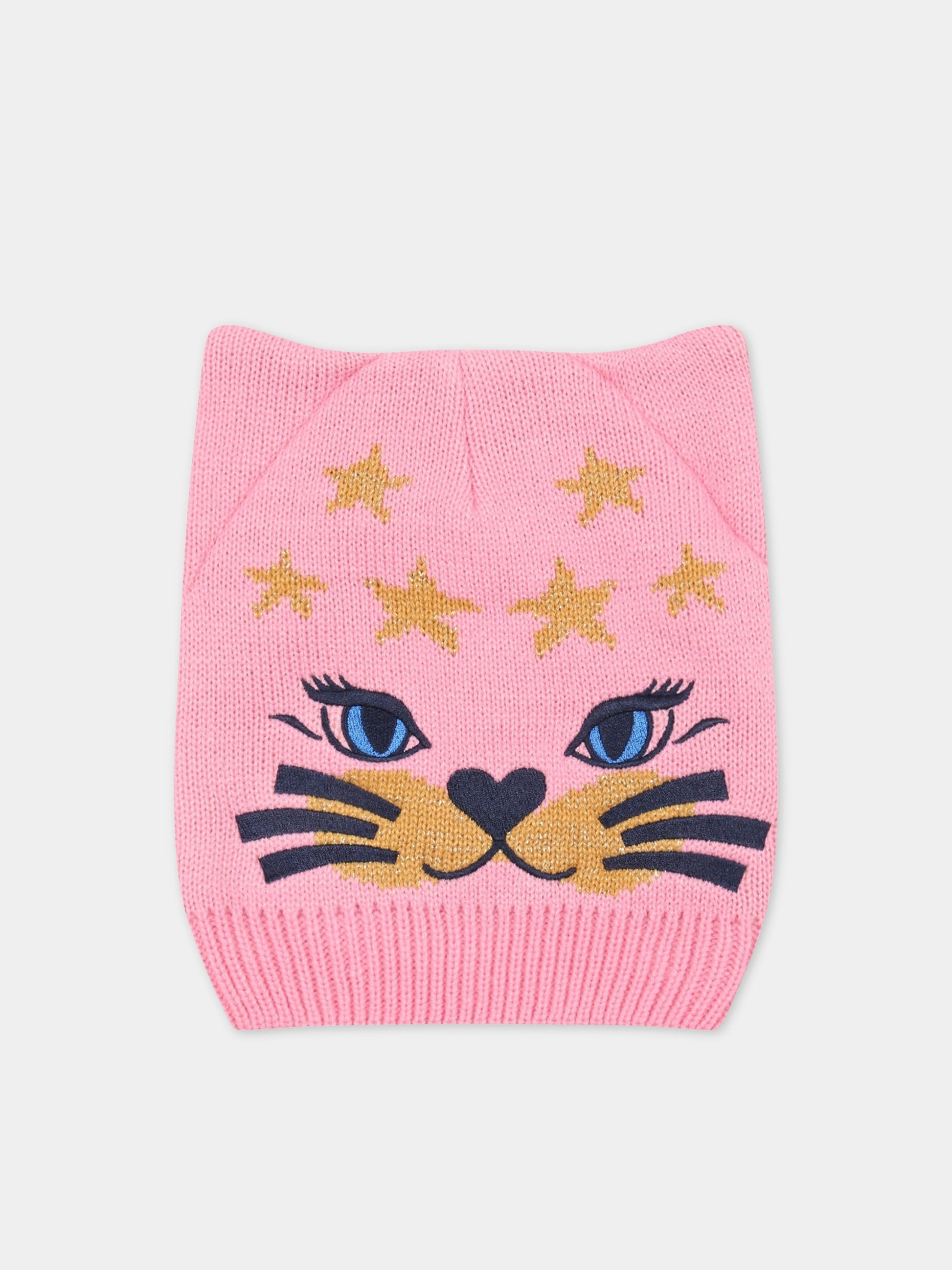 Cappello rosa per bambina con gatto,Billieblush,U11118 44G