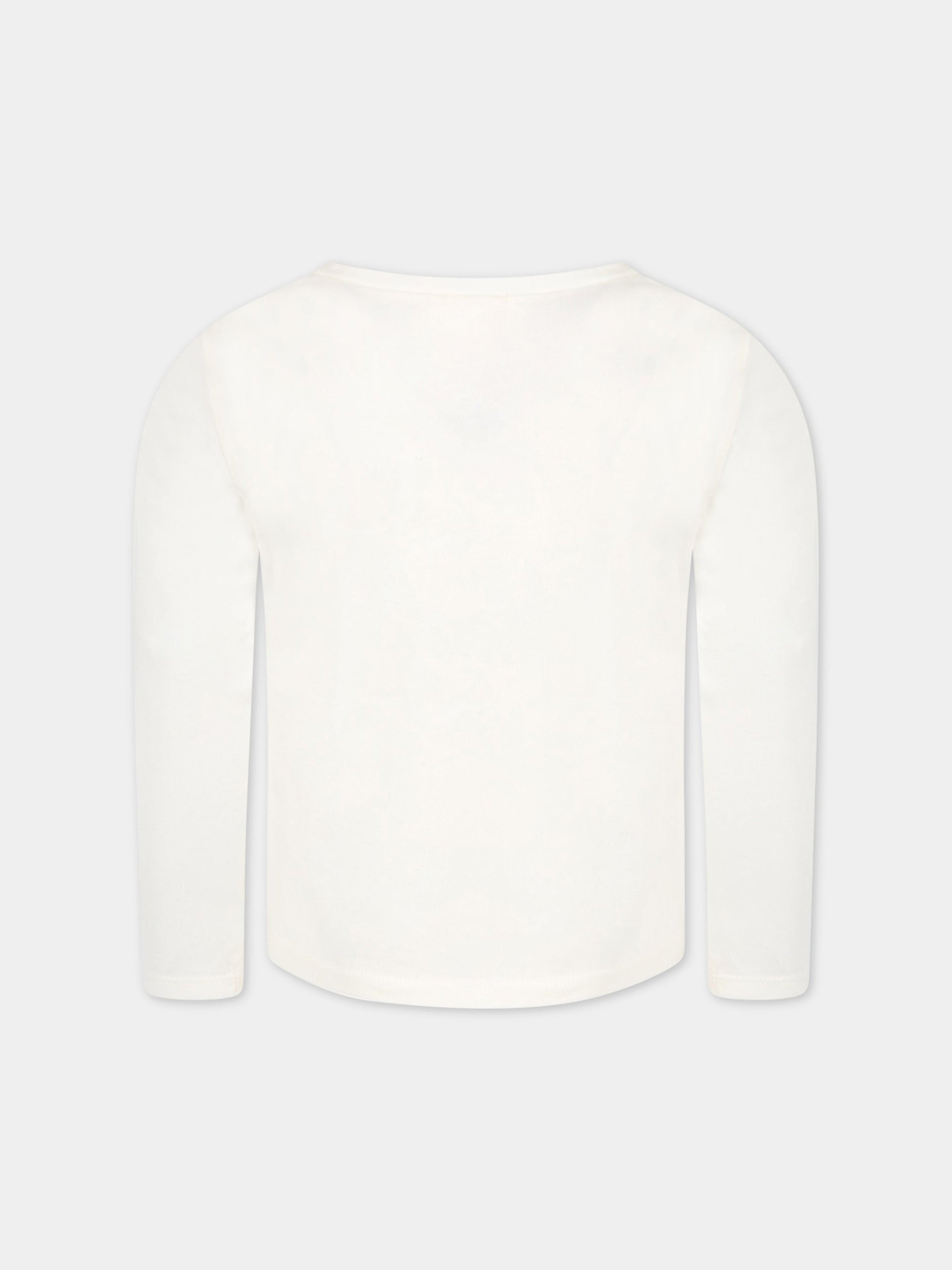 T-shirt avorio per bambina con stampa,Billieblush,U15A49 121