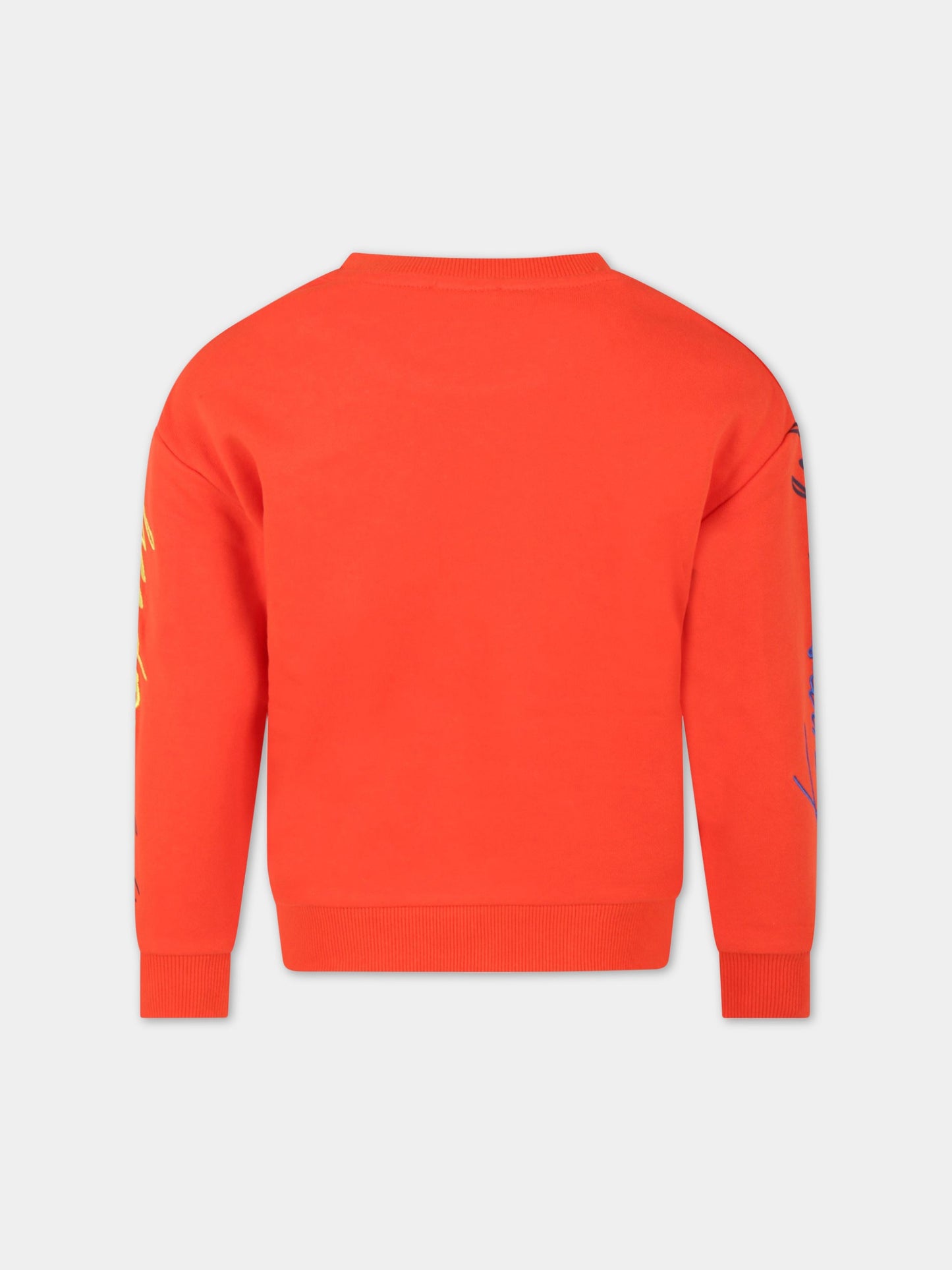 Felpa arancione per bambino con tigre,Kenzo Kids,K25700 40A