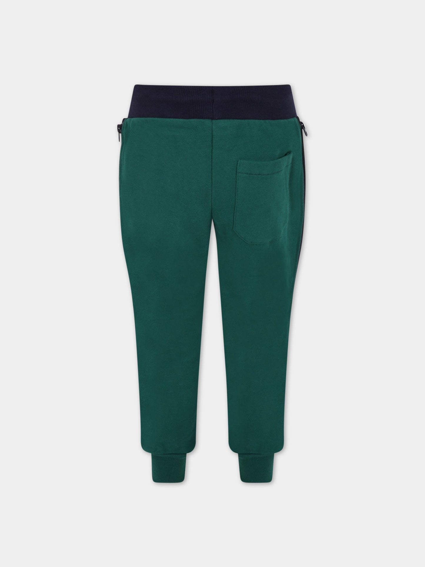 Pantalone verde per bambino con logo,Little Marc Jacobs,W24264 670