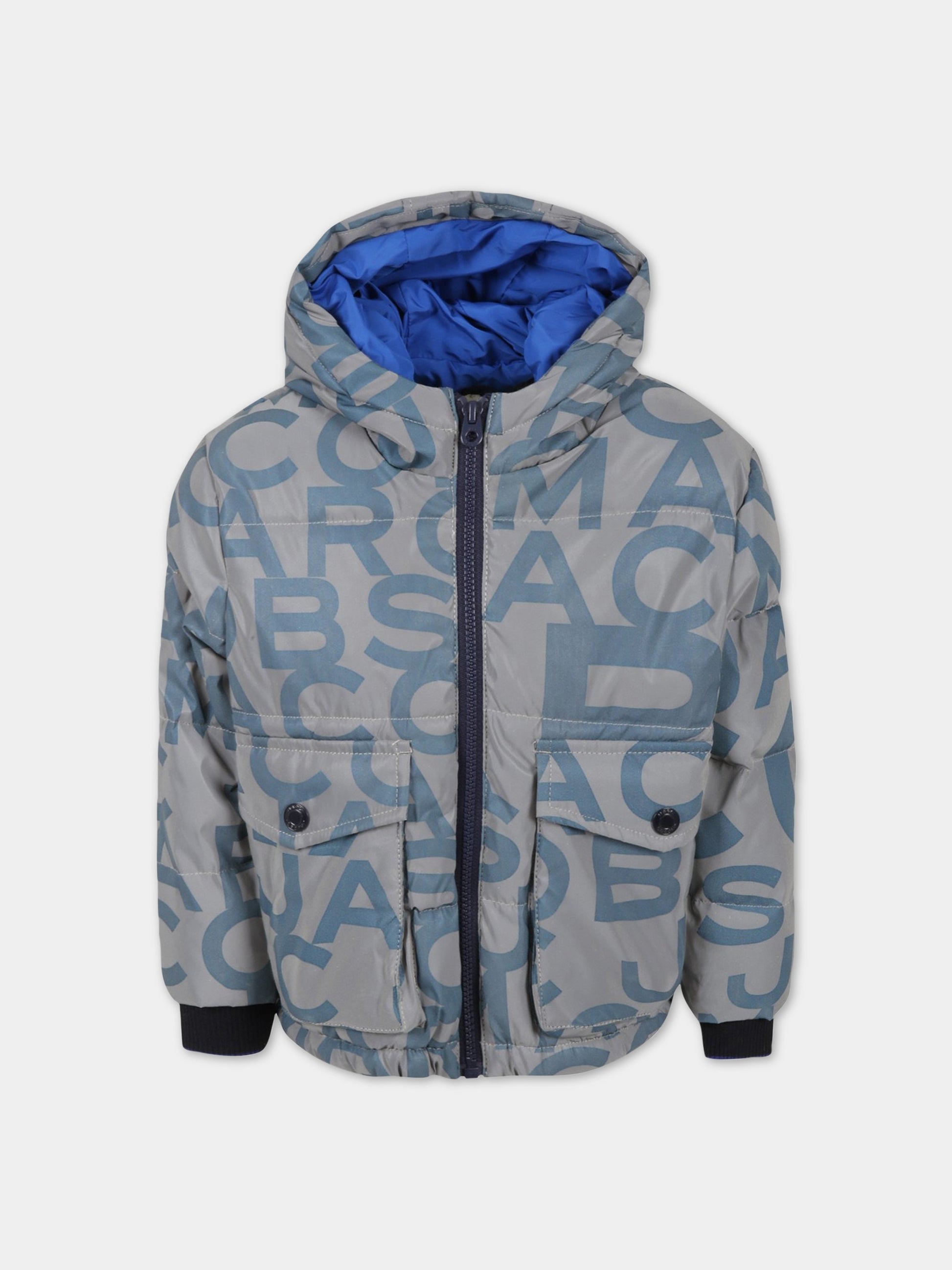 Piumino iridescente per bambino con loghi,Little Marc Jacobs,W26124 041