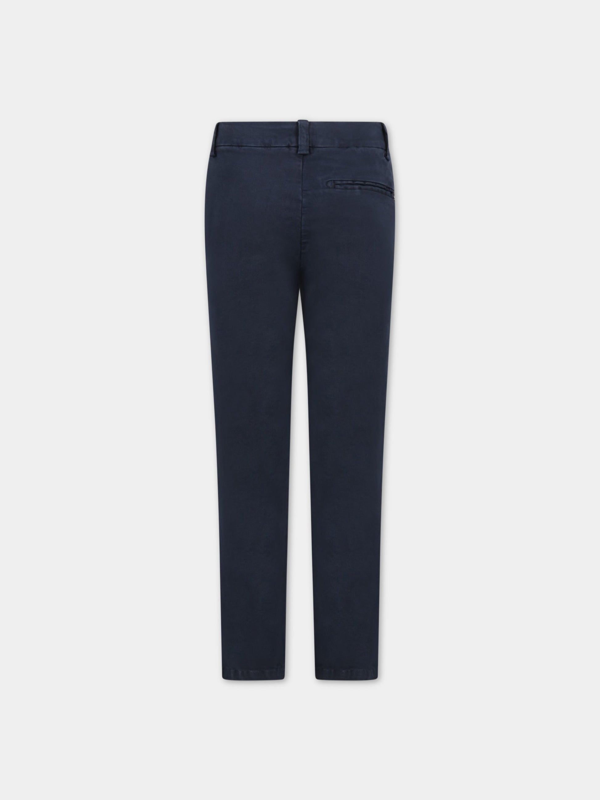 Pantloni blu per bambino con logo,Dondup Kids,DMPA213 KD001 4001