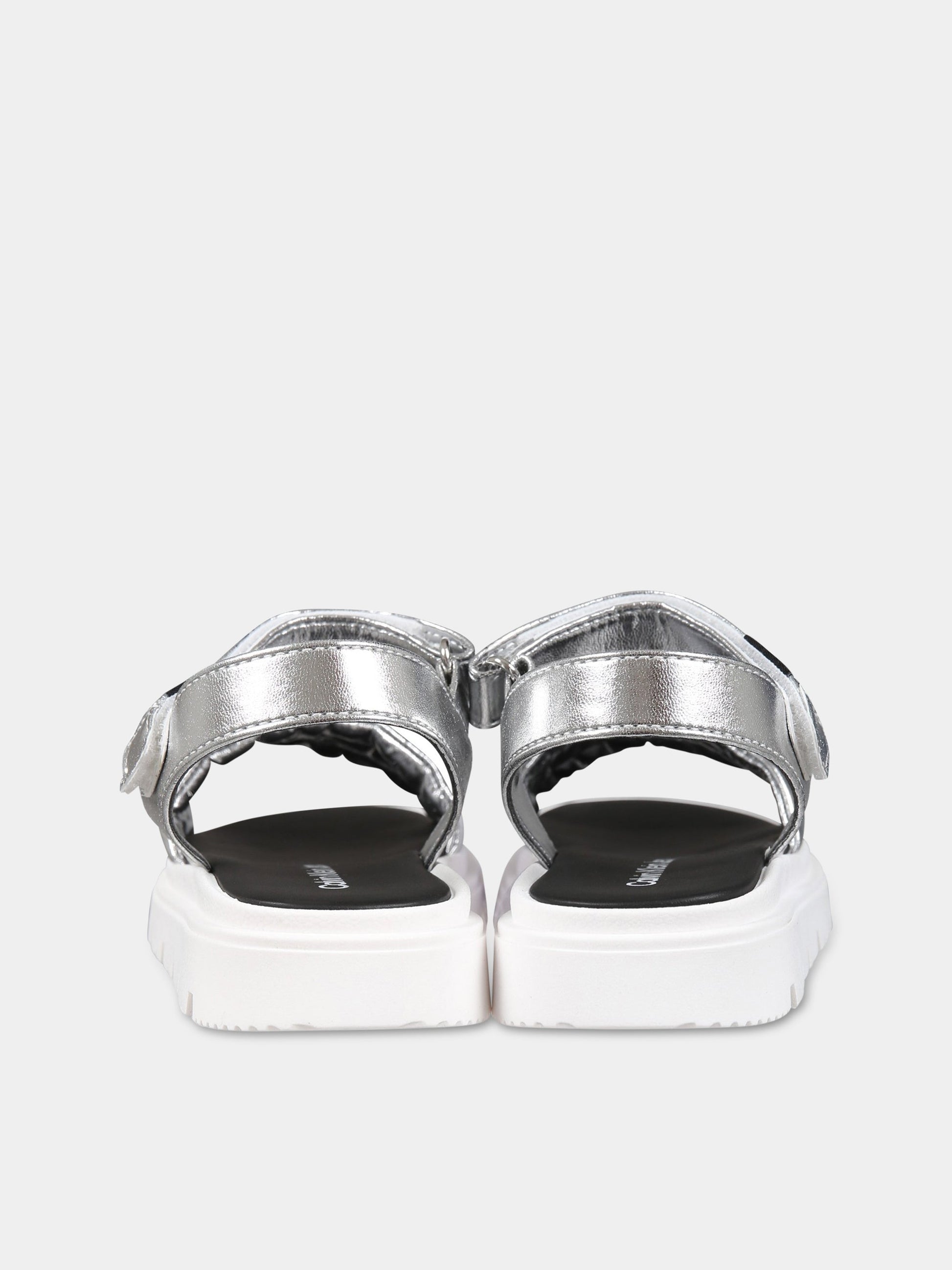 Sandali argento per bambina,Calvin Klein Kids,V4A2 80511 0243904