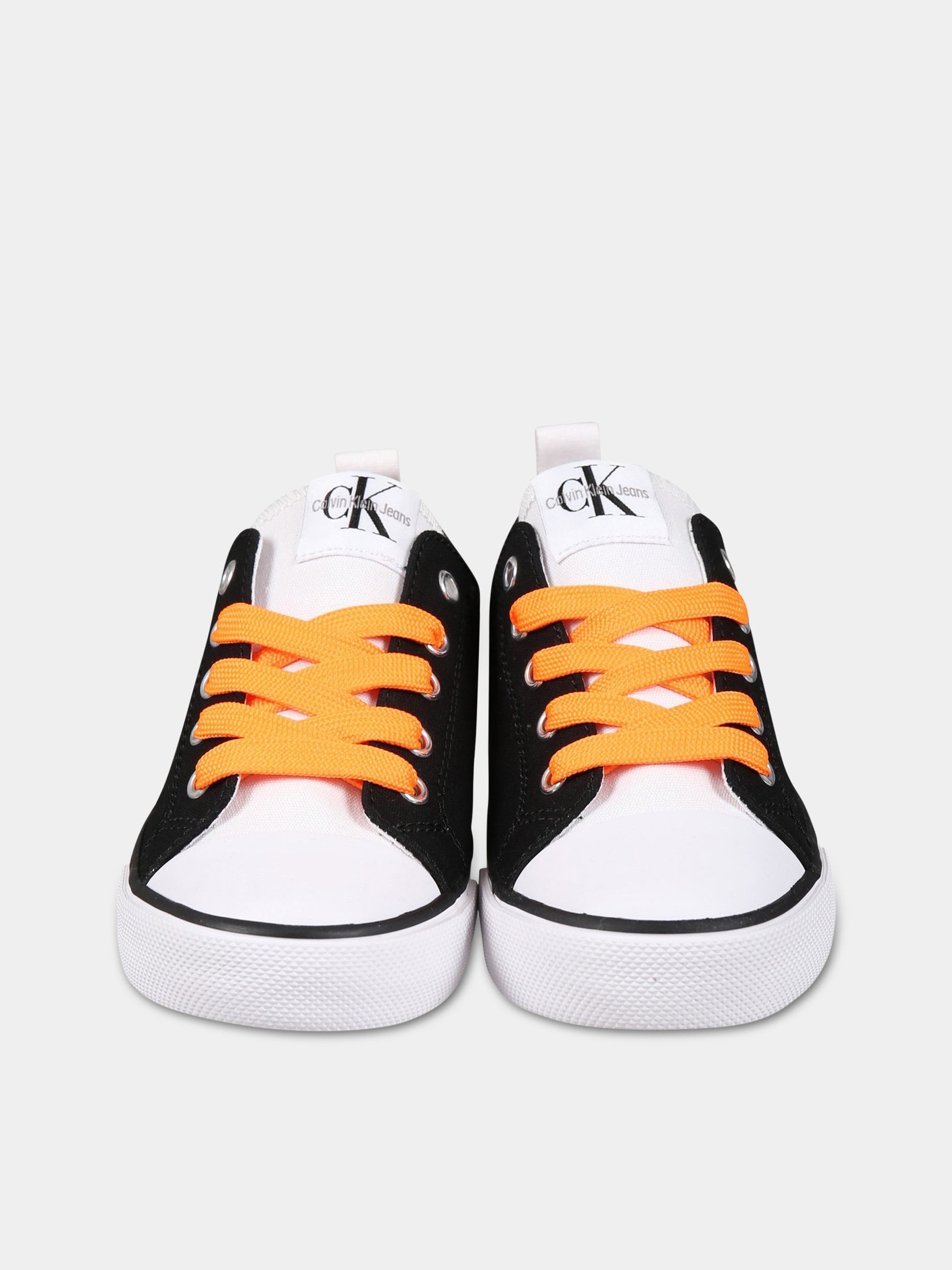 Sneakers nere per bambini con logo,Calvin Klein Kids,V3X9 80567 0890X001