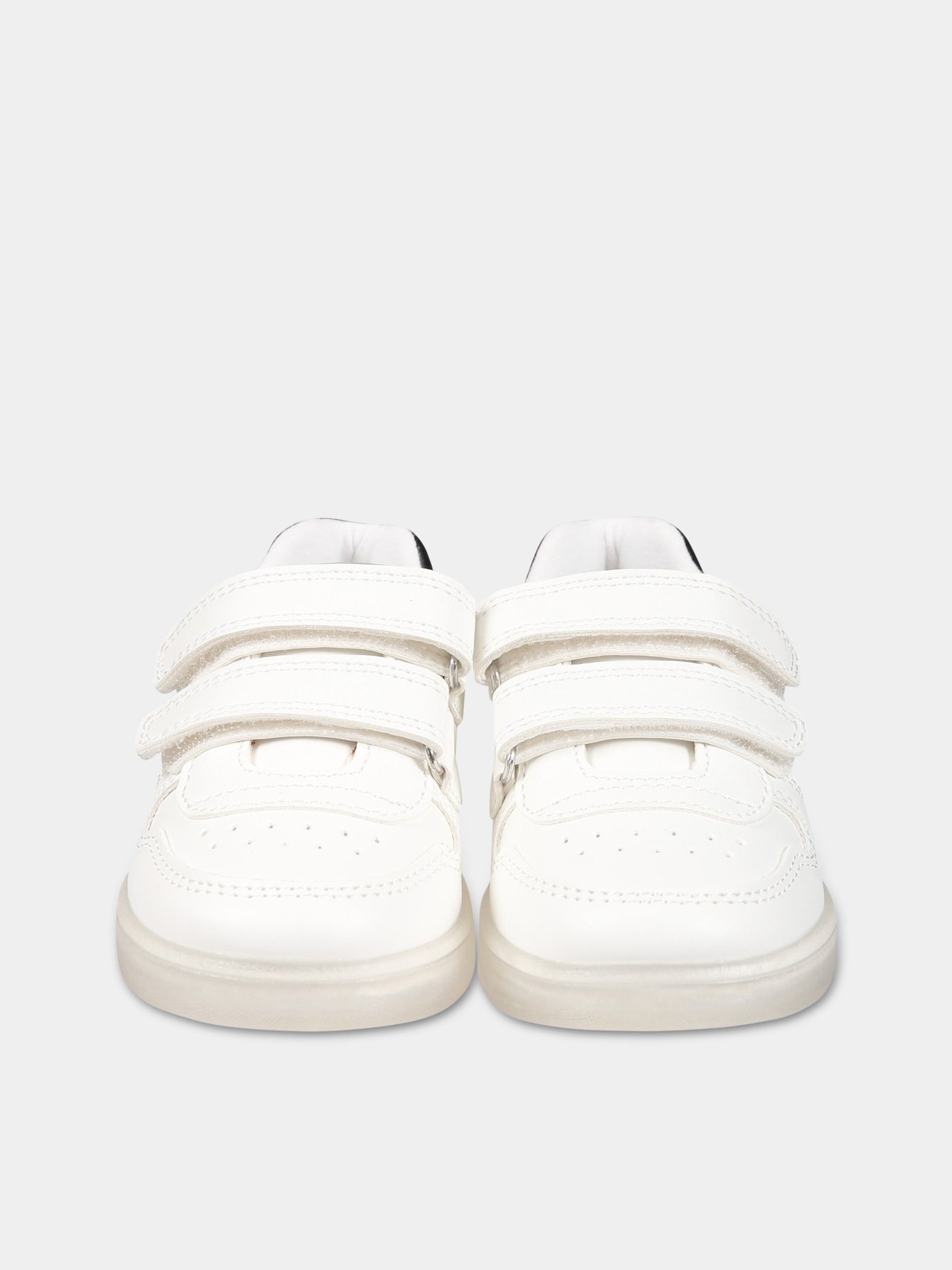 Sneakers bianche per bambini con logo,Calvin Klein Kids,V1X9 80546 1355100