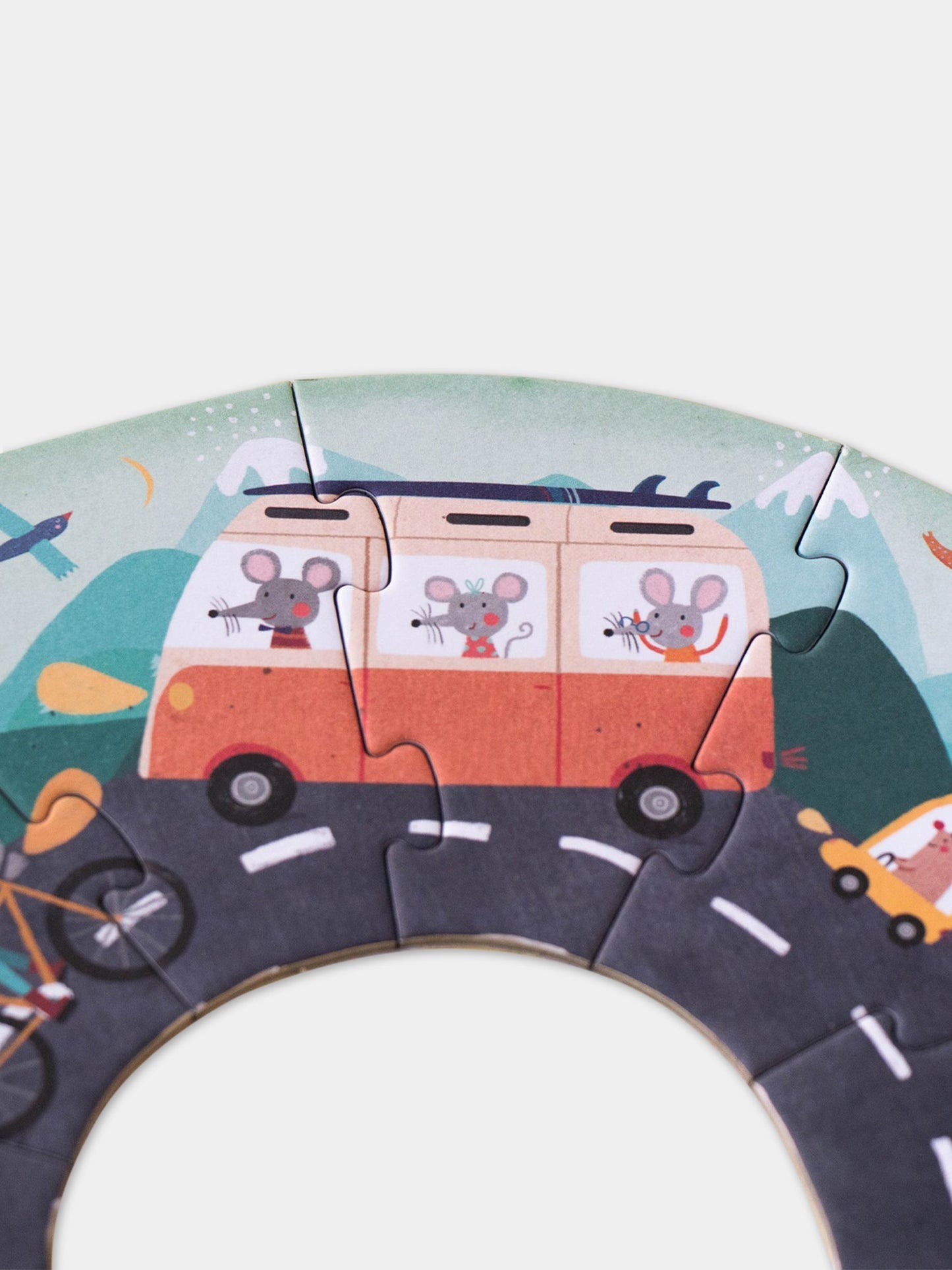 Puzzle multicolor per bambini con veicoli,Londji,PZ329U