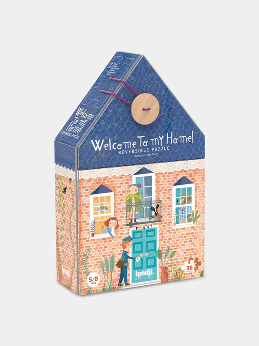 Puzzle multicolor per bambini con casa,Londji,PZ560U