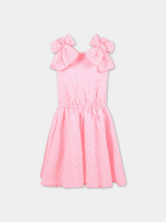 Vestito multicolor per bambina con patch logato,Billieblush,U12723 47T