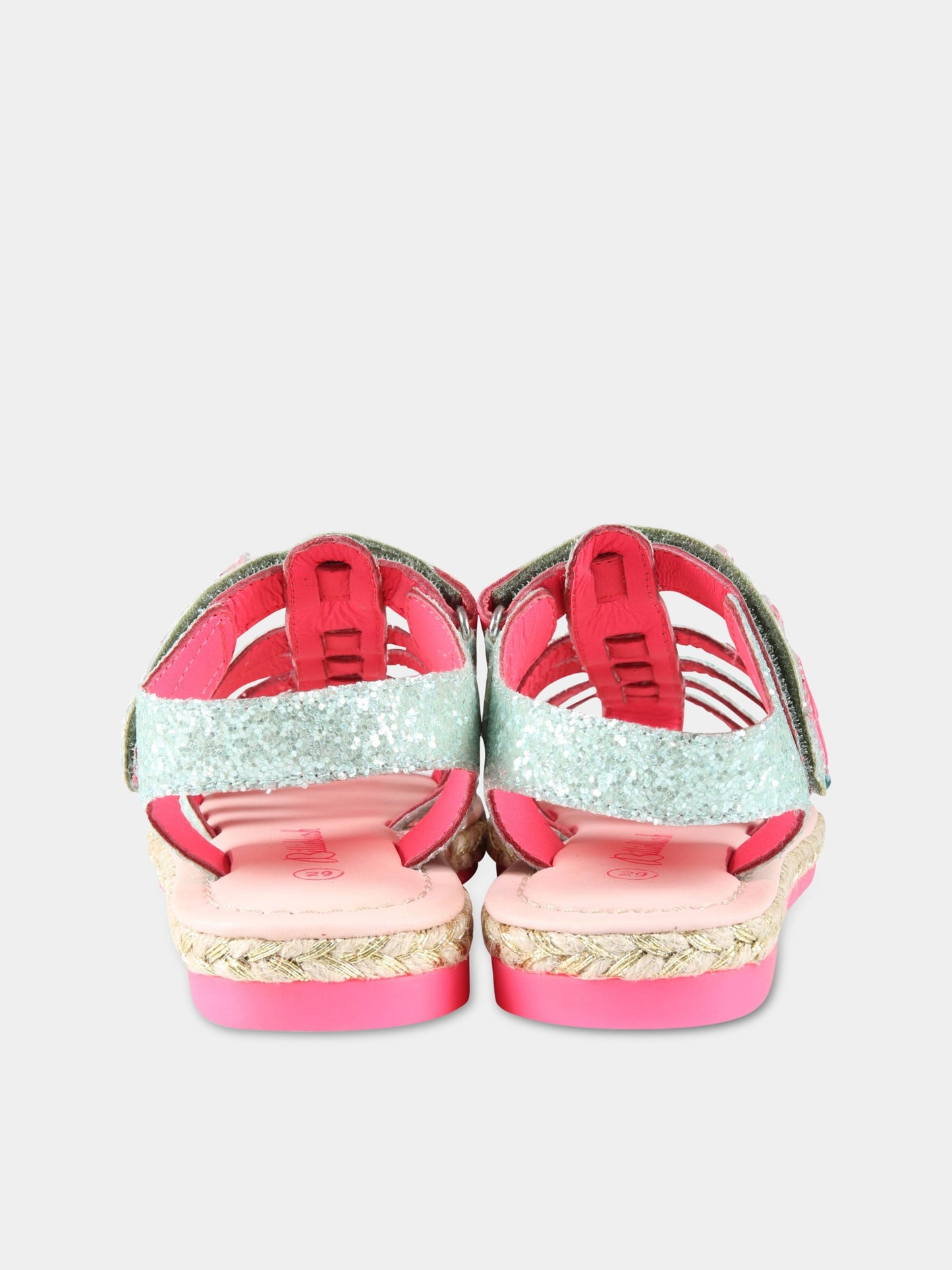 Sandali multicolor per bambina con logo rosa,Billieblush,U19310 768