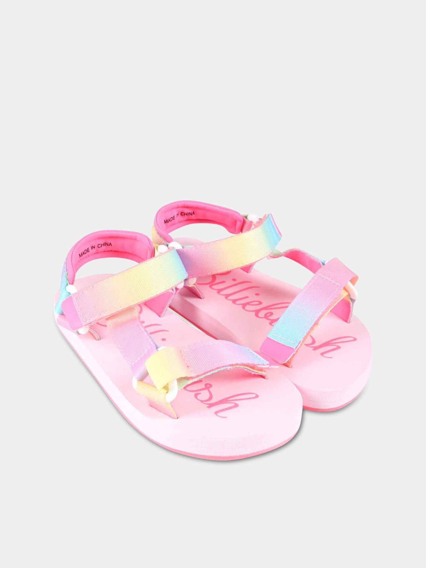 Sandali rosa per bambina con logo,Billieblush,U19314 464