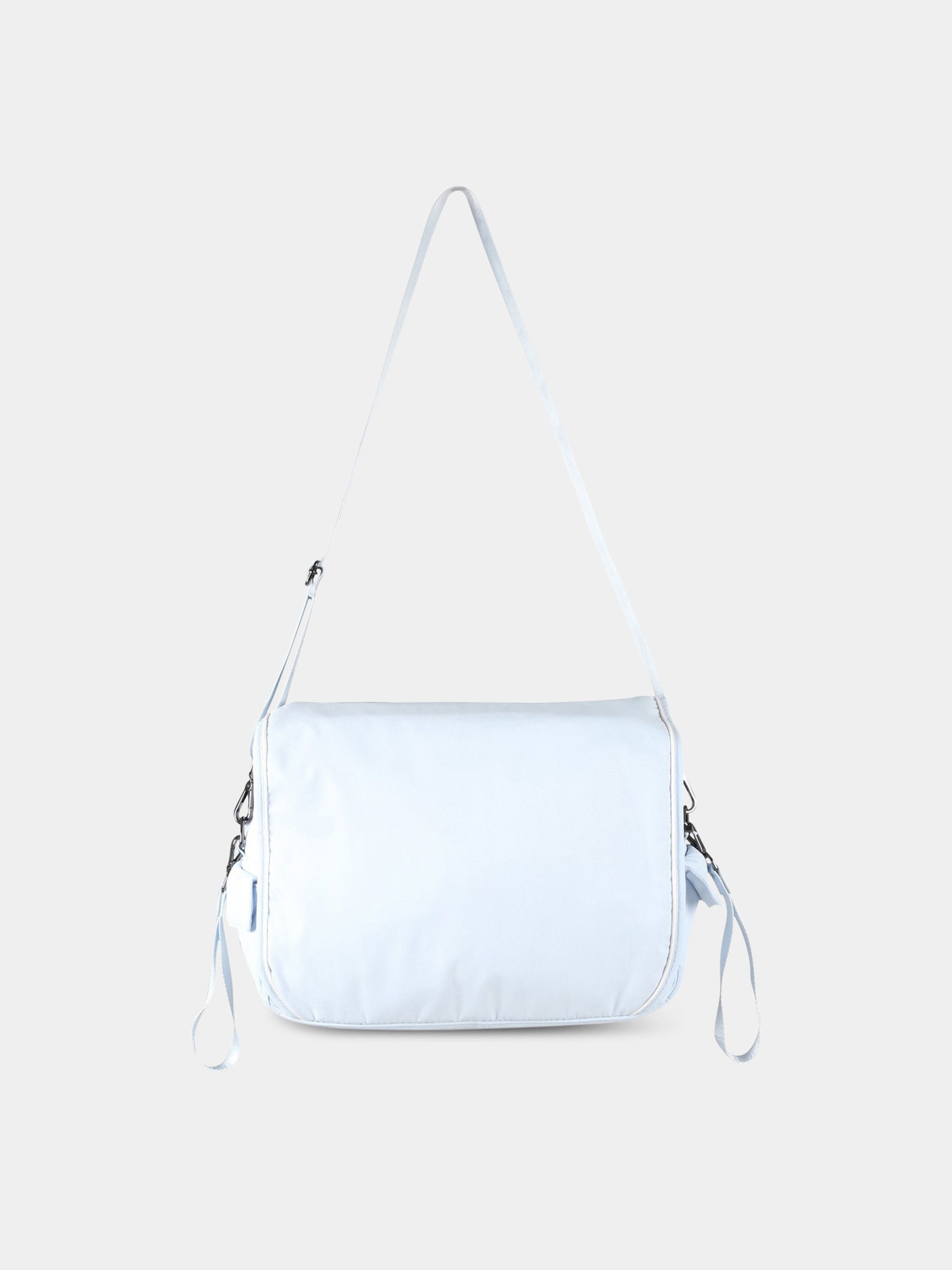 Borsa-mamma celeste per neonato con patch logato,Hugo Boss,J90253 771