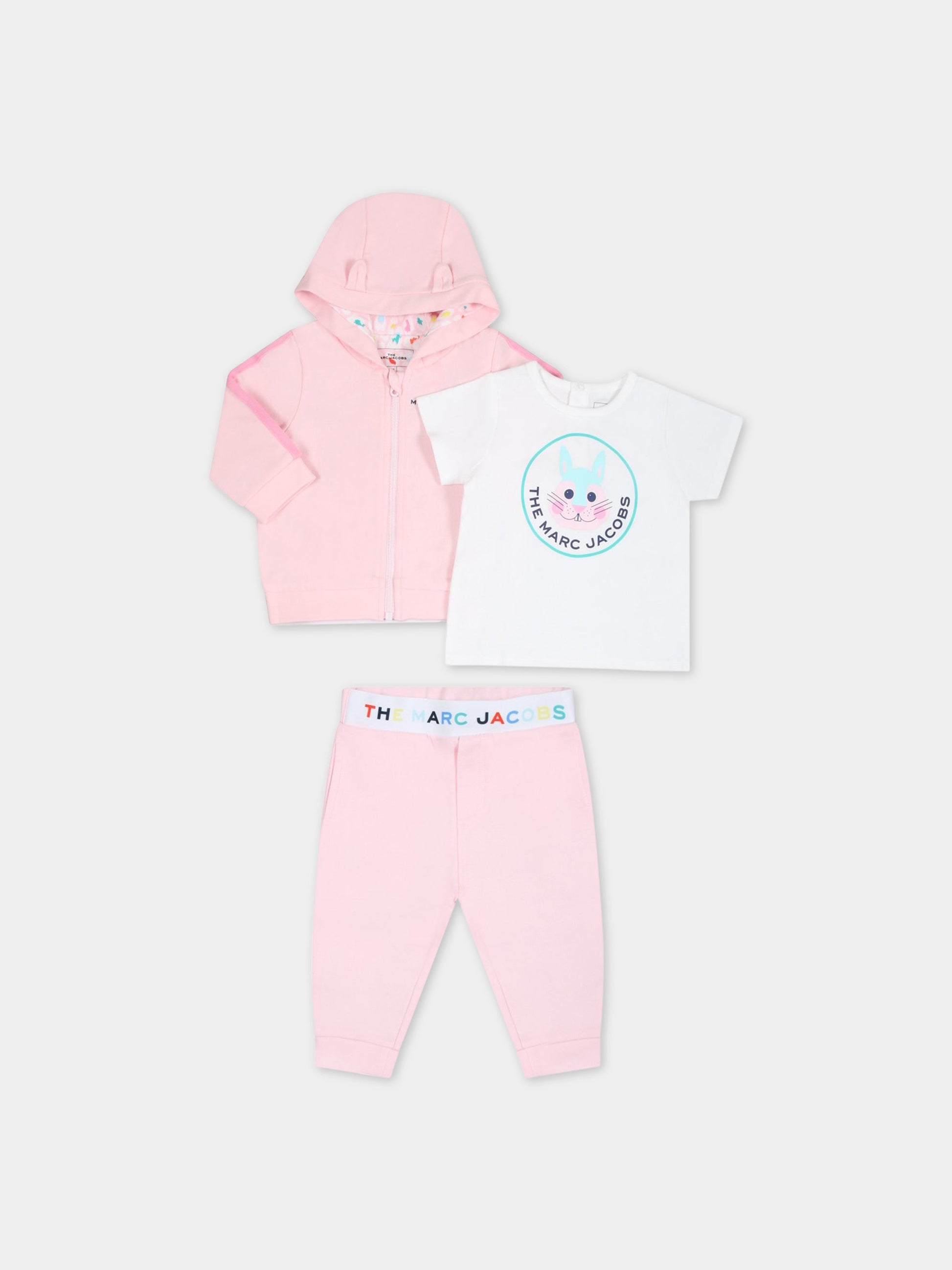 Completo multicolor per neonata con logo,Little Marc Jacobs,W98145 475