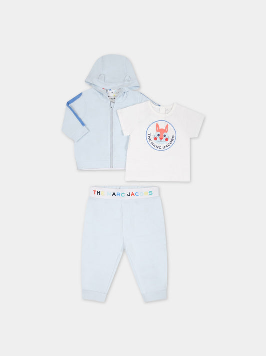 Completo multicolor per neonato con logo,Little Marc Jacobs,W98145 791