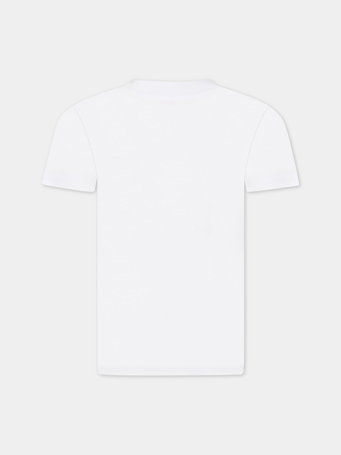 T-shirt bianca per bambino con logo,Diesel,J00853 0HAYU K100