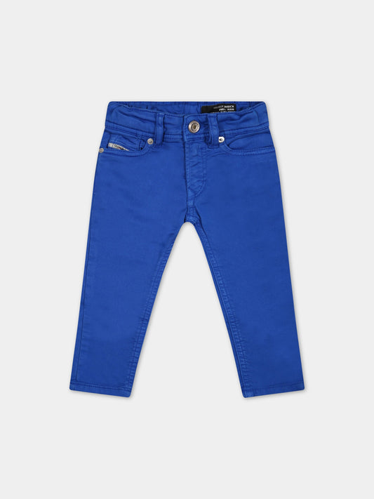 Pantaloni blu per neonato con logo,Diesel,K00220 KXB9Z K80D