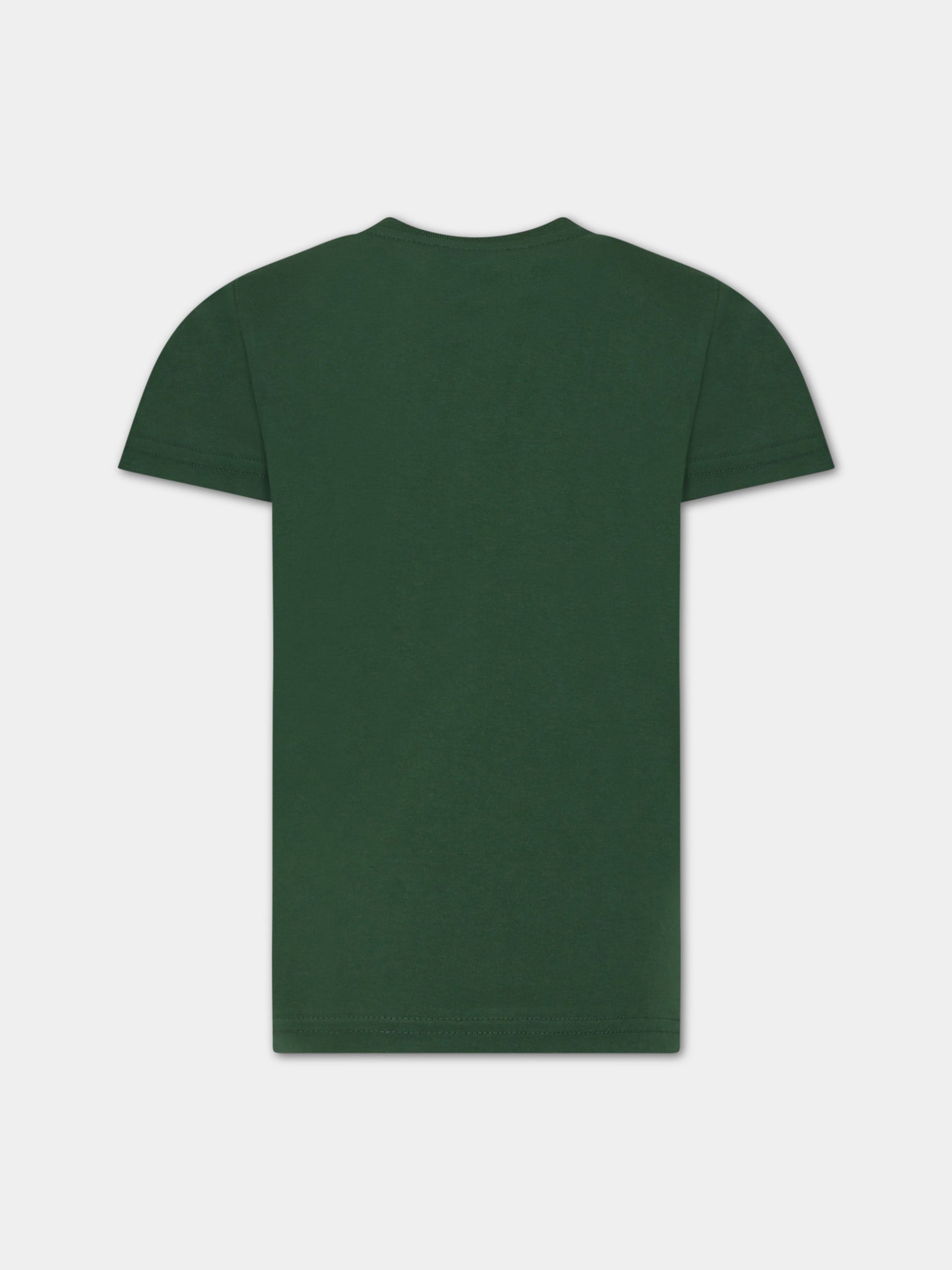 T-shirt verde per bambino con logo,Diesel,00J573 00YI9 K50L