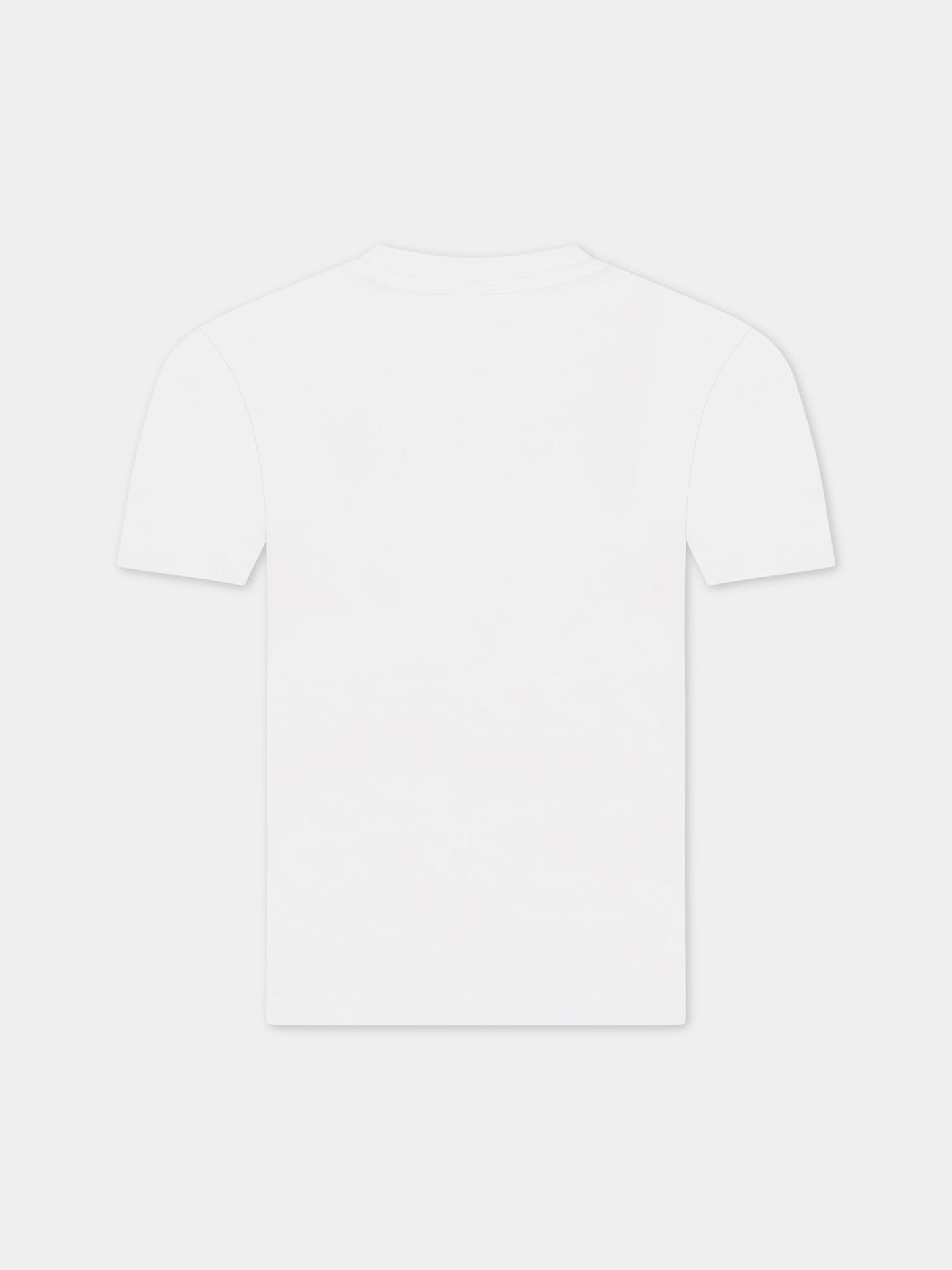 T-shirt bianca per bambino con stampa e logo,Dsquared2,DQ0953 D00MM DQ100