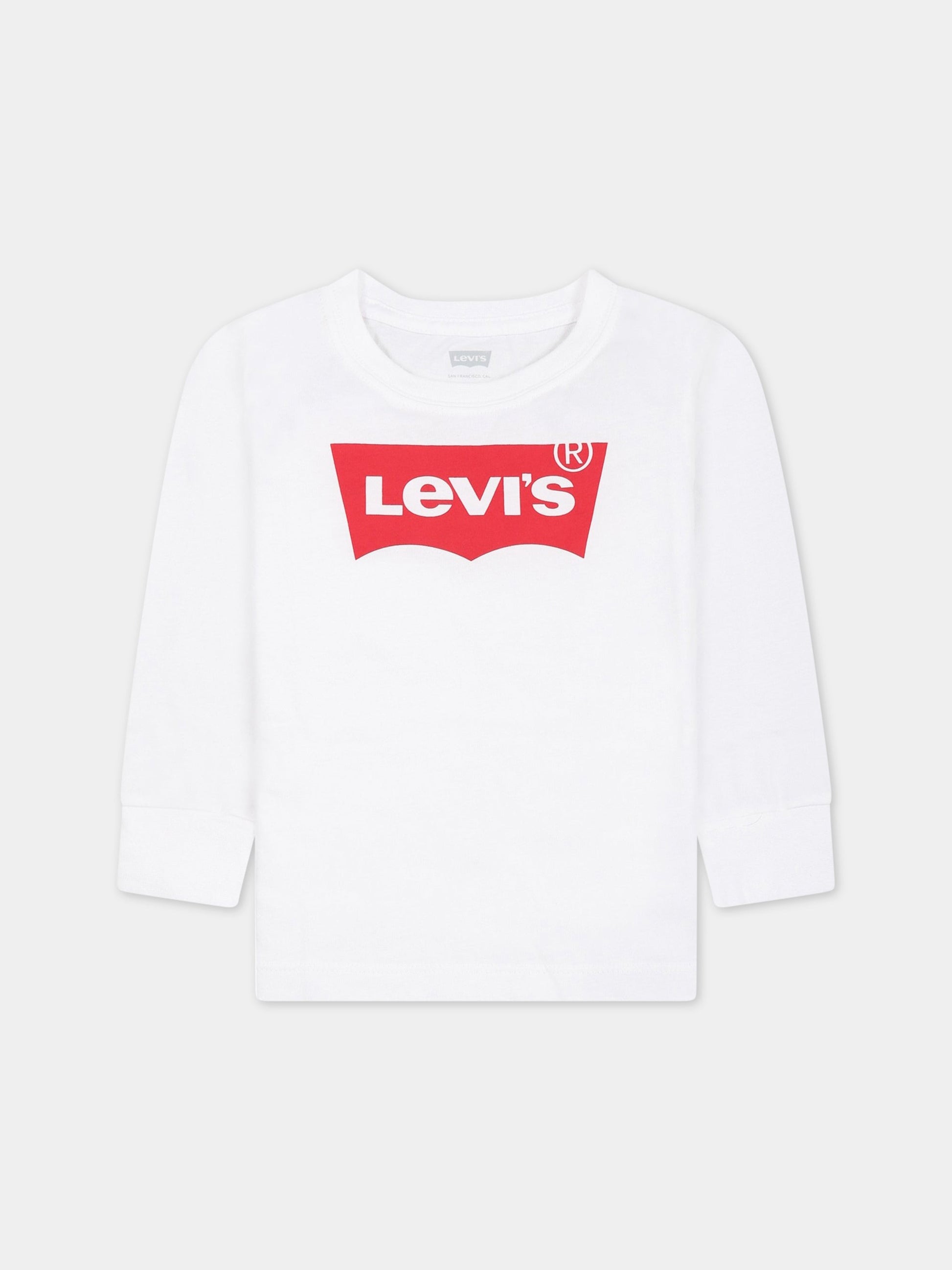T-shirt bianca per neonato con logo,Levi's Kids,6E8646 001