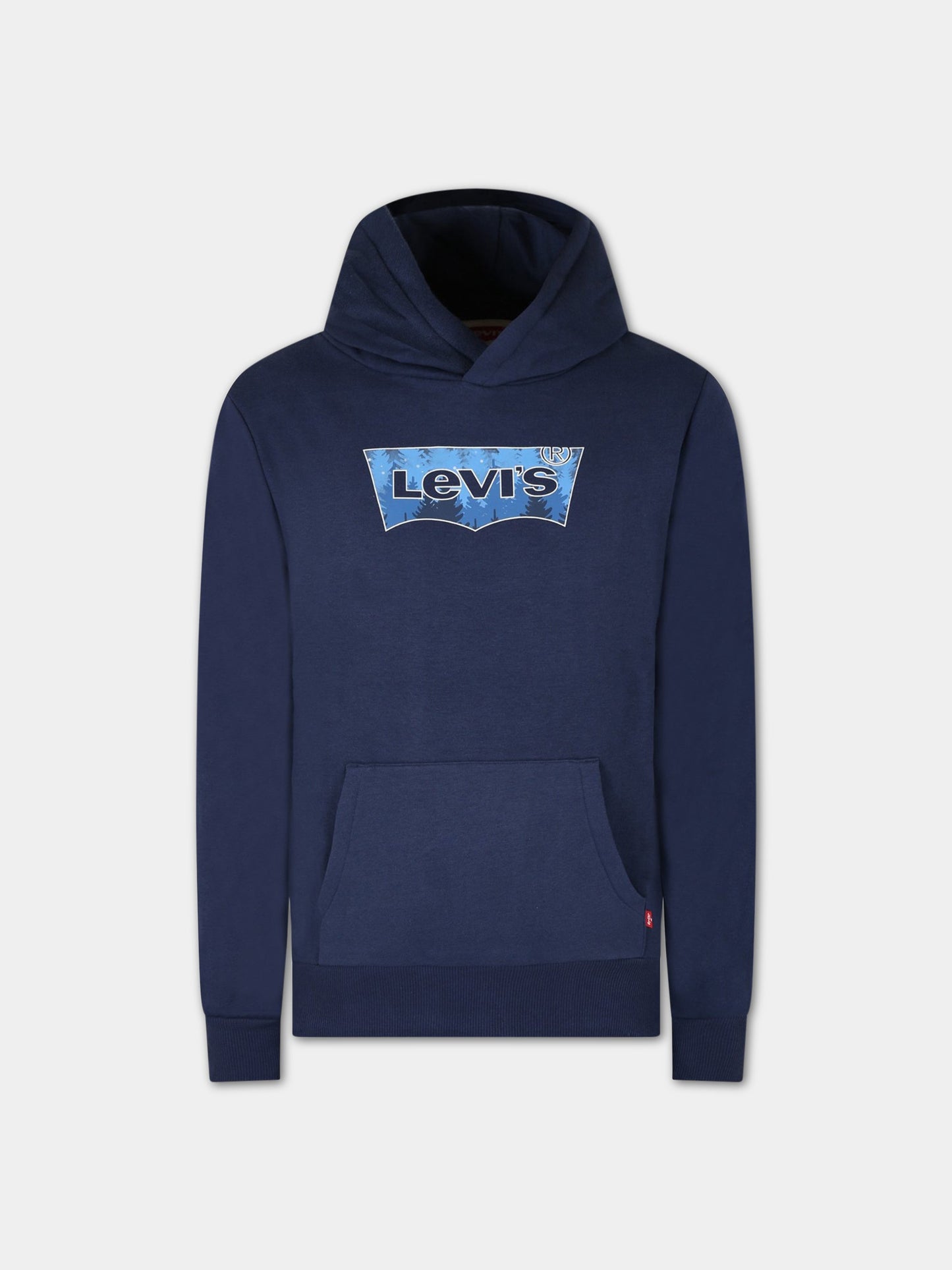 Felpa blu per bambino con logo,Levi's Kids,9EG351 BCF