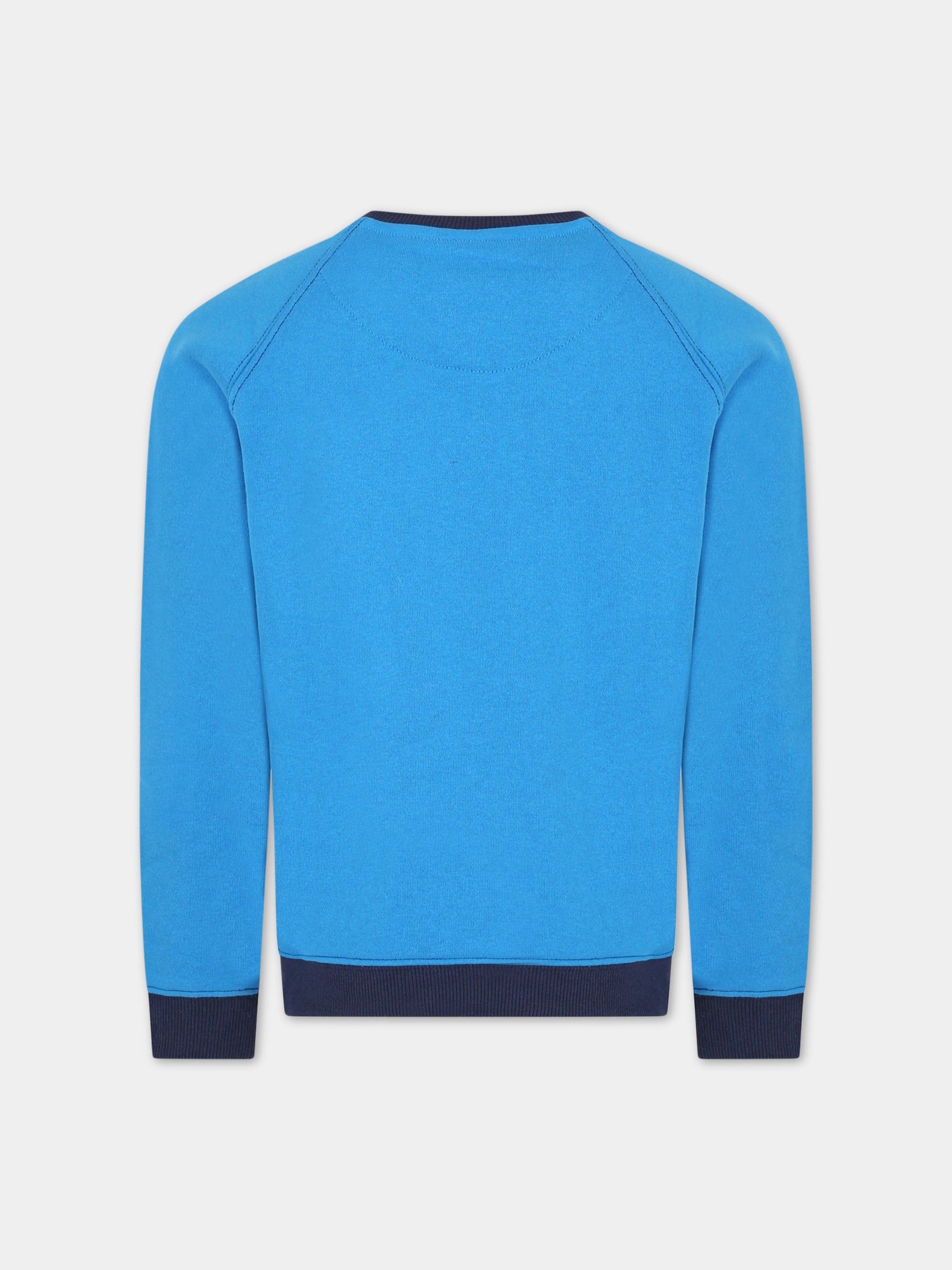 Felpa azzurra per bambino con logo,Levi's Kids,8EF781 B49