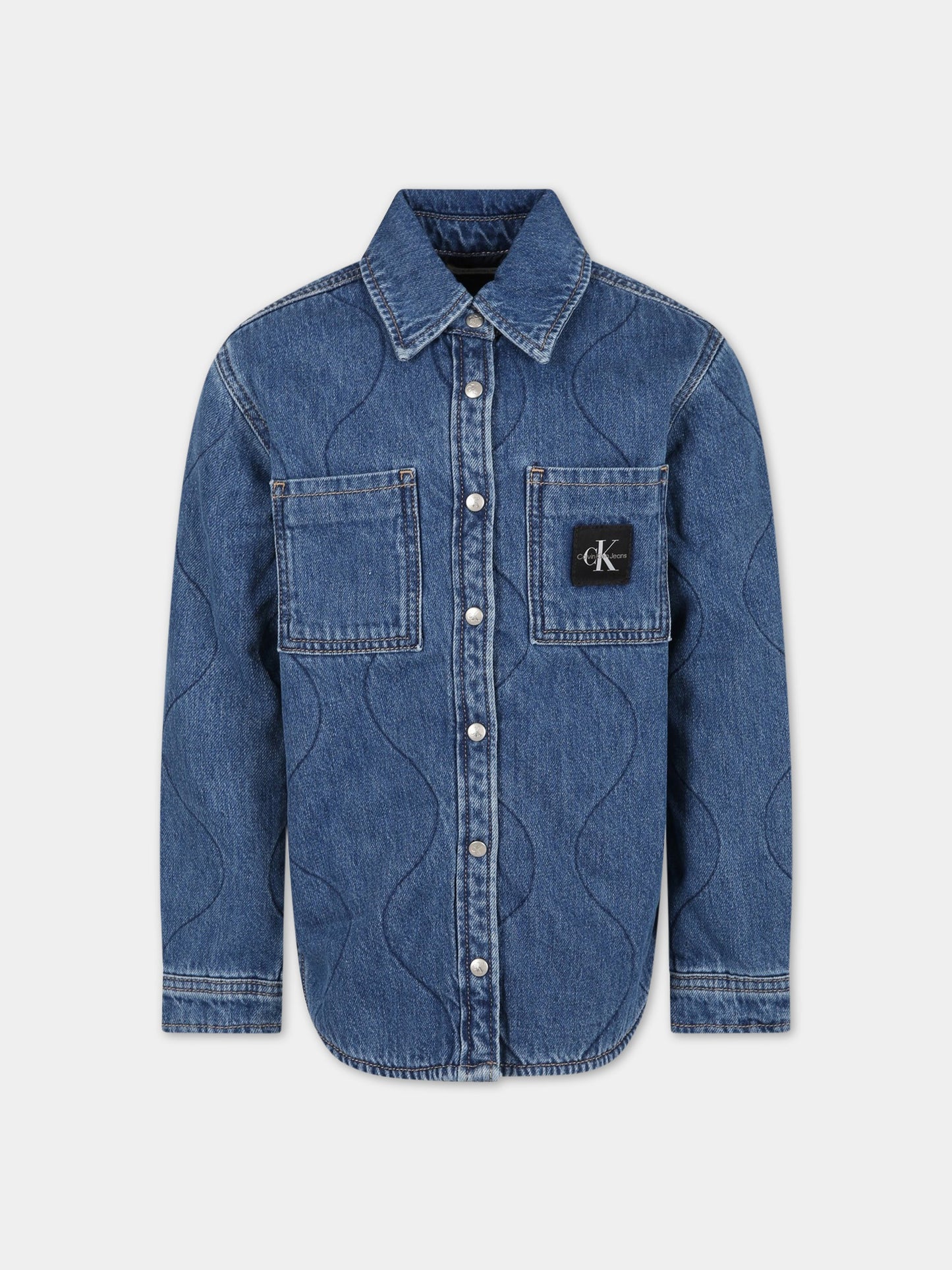 Giacca blu per bambino con logo,Calvin Klein Kids,IG0IG01546 1A4