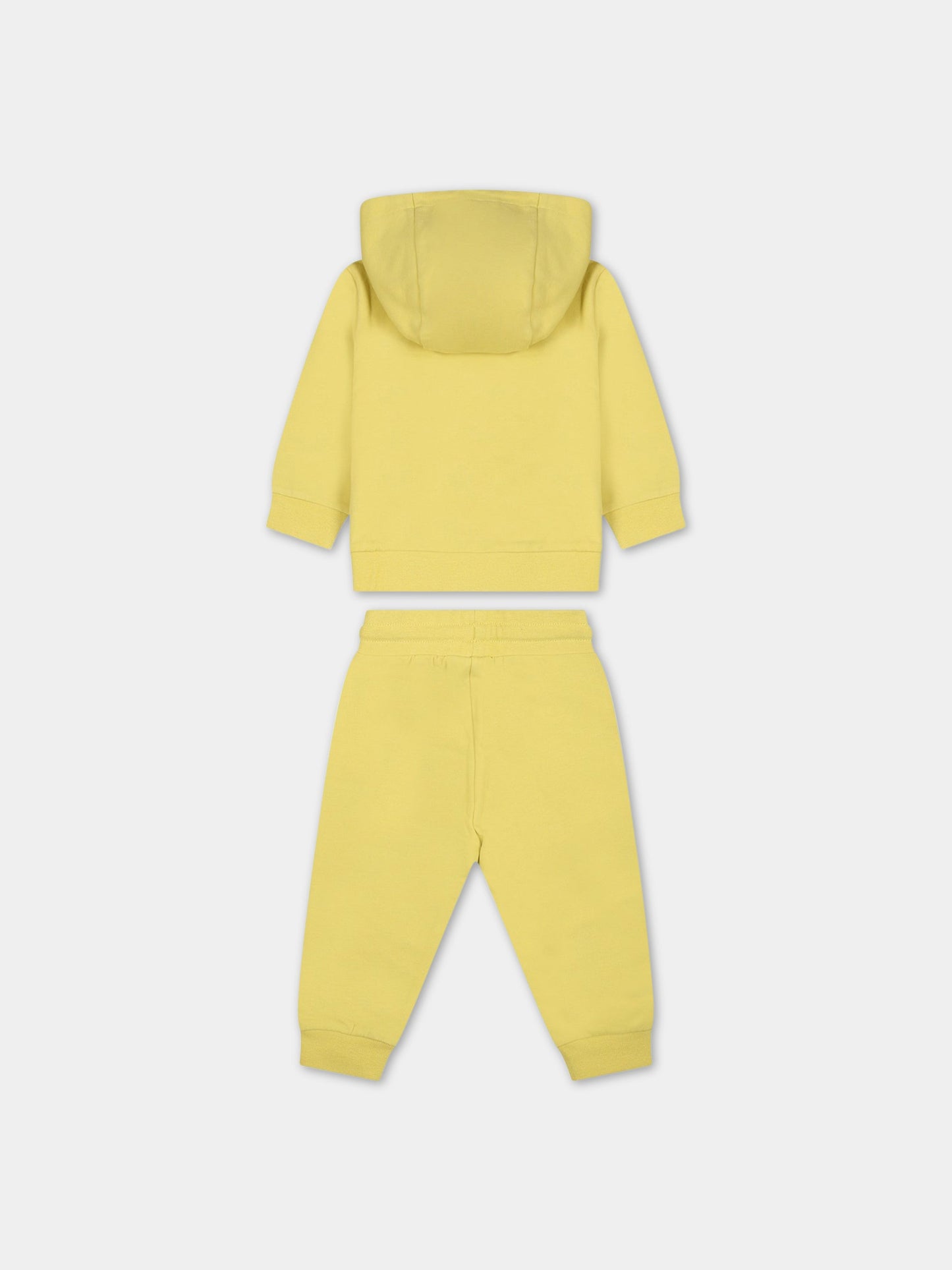 Completo sportivo giallo per neonato con logo,Calvin Klein Kids,IN0IN00019 ZH5