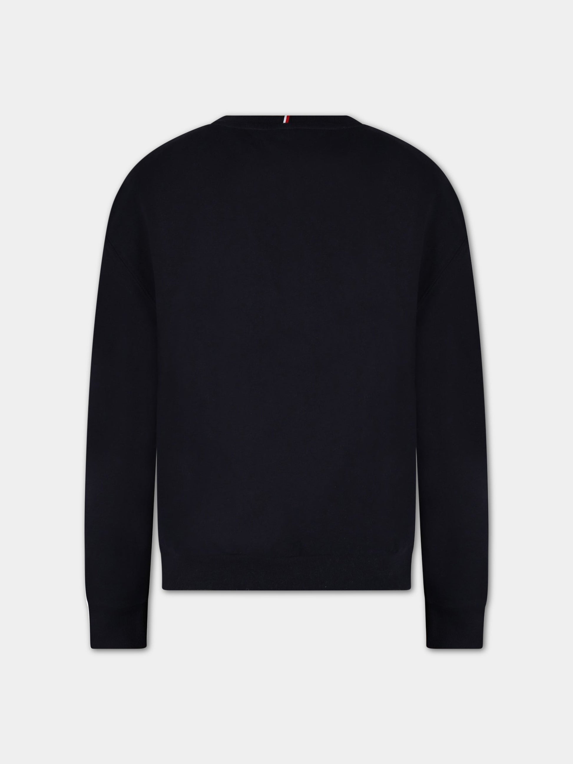 Felpa blu per bambino con logo,Tommy  Hilfiger Junior,KB0KB07776T DW5