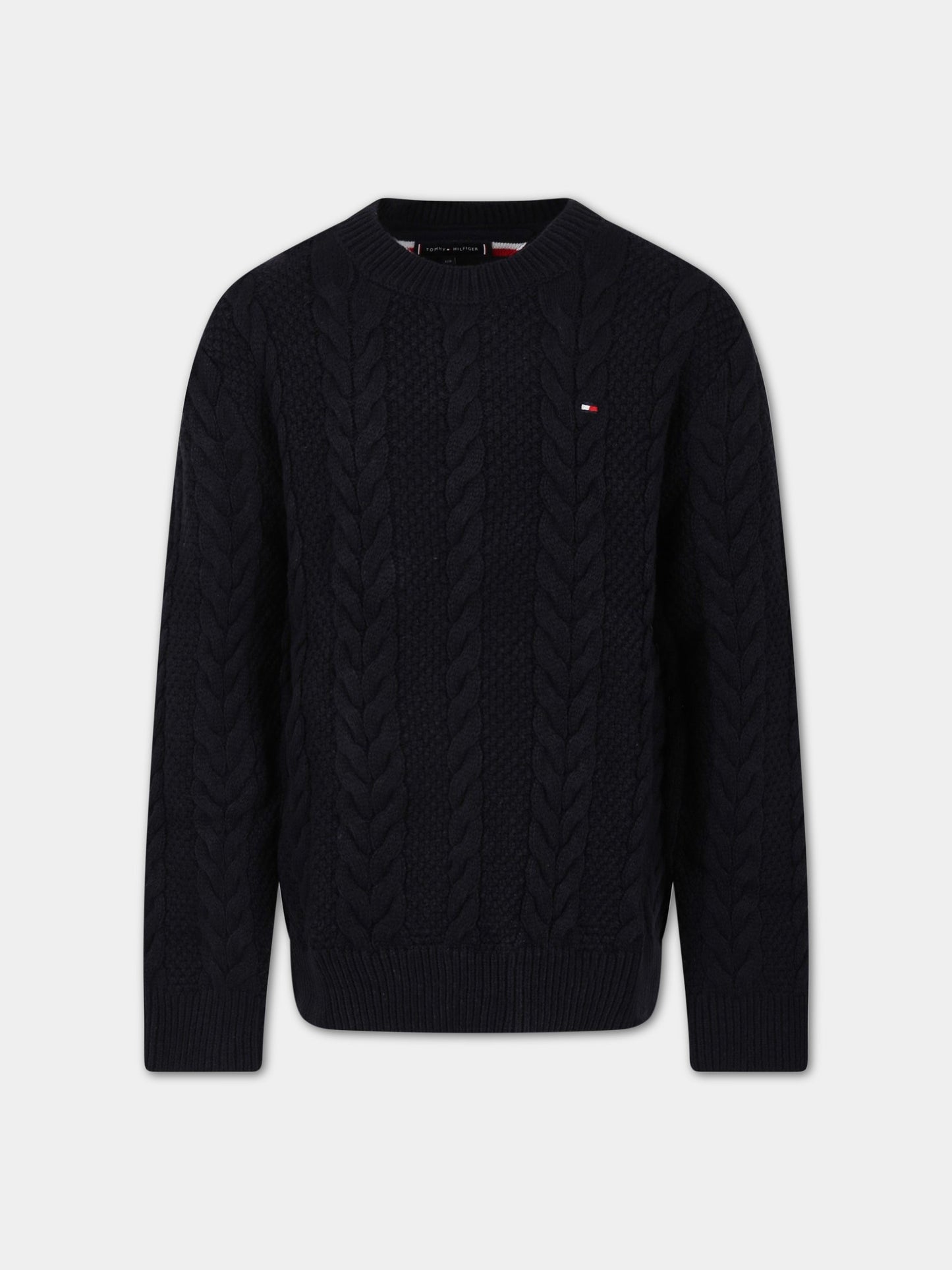 Maglione blu per bambino con logo,Tommy  Hilfiger Junior,KB0KB07827T DW5