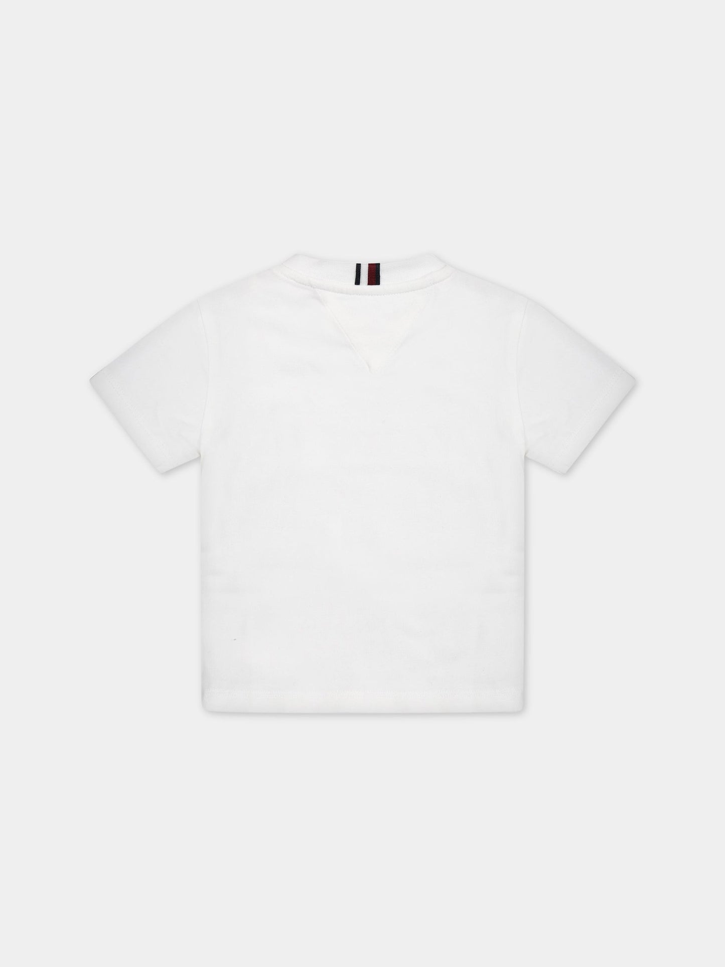 Completo bianco per neonato con logo,Tommy  Hilfiger Junior,KN0KN01549J YBR