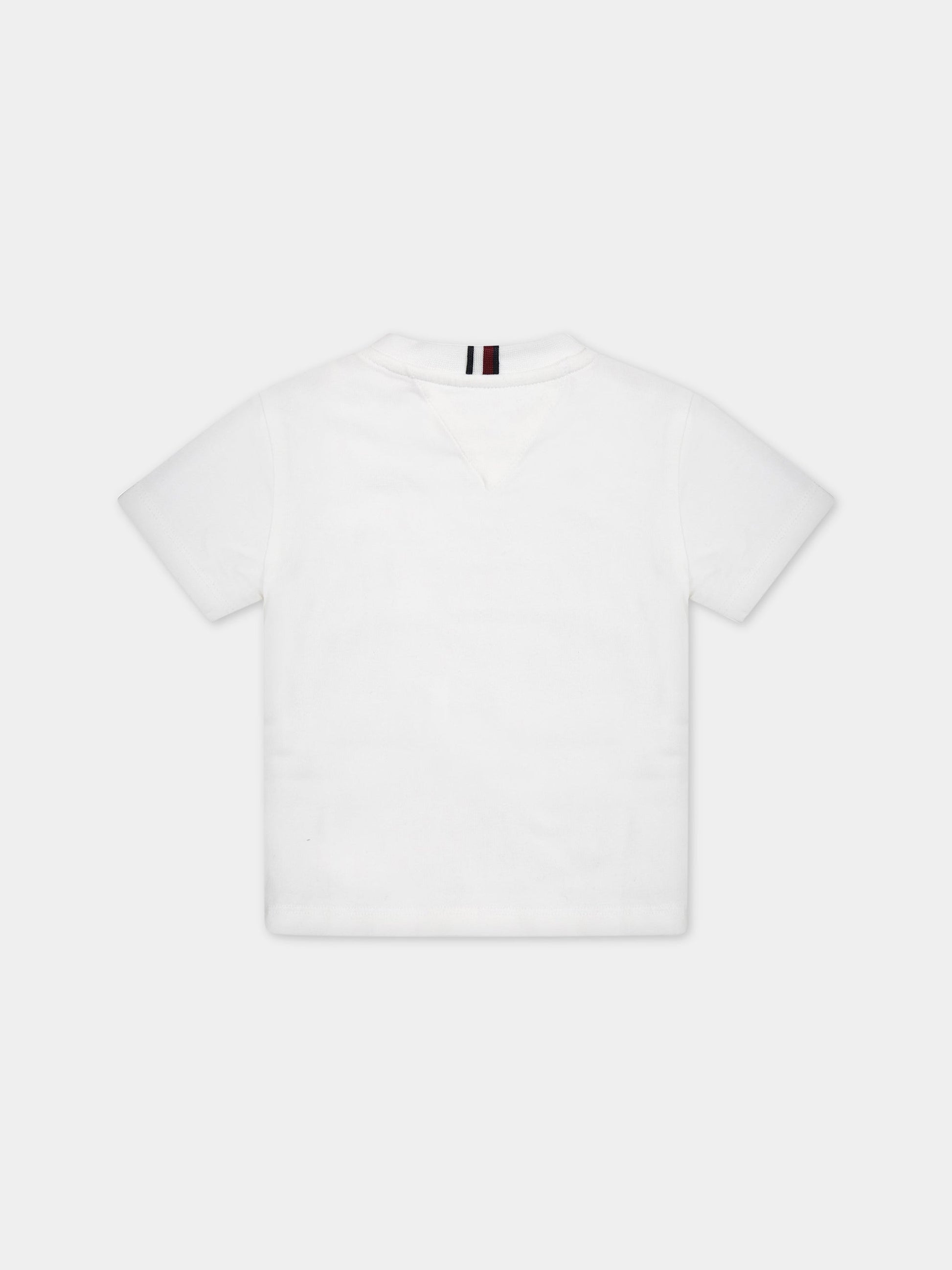 Completo bianco per neonato con logo,Tommy  Hilfiger Junior,KN0KN01549J YBR