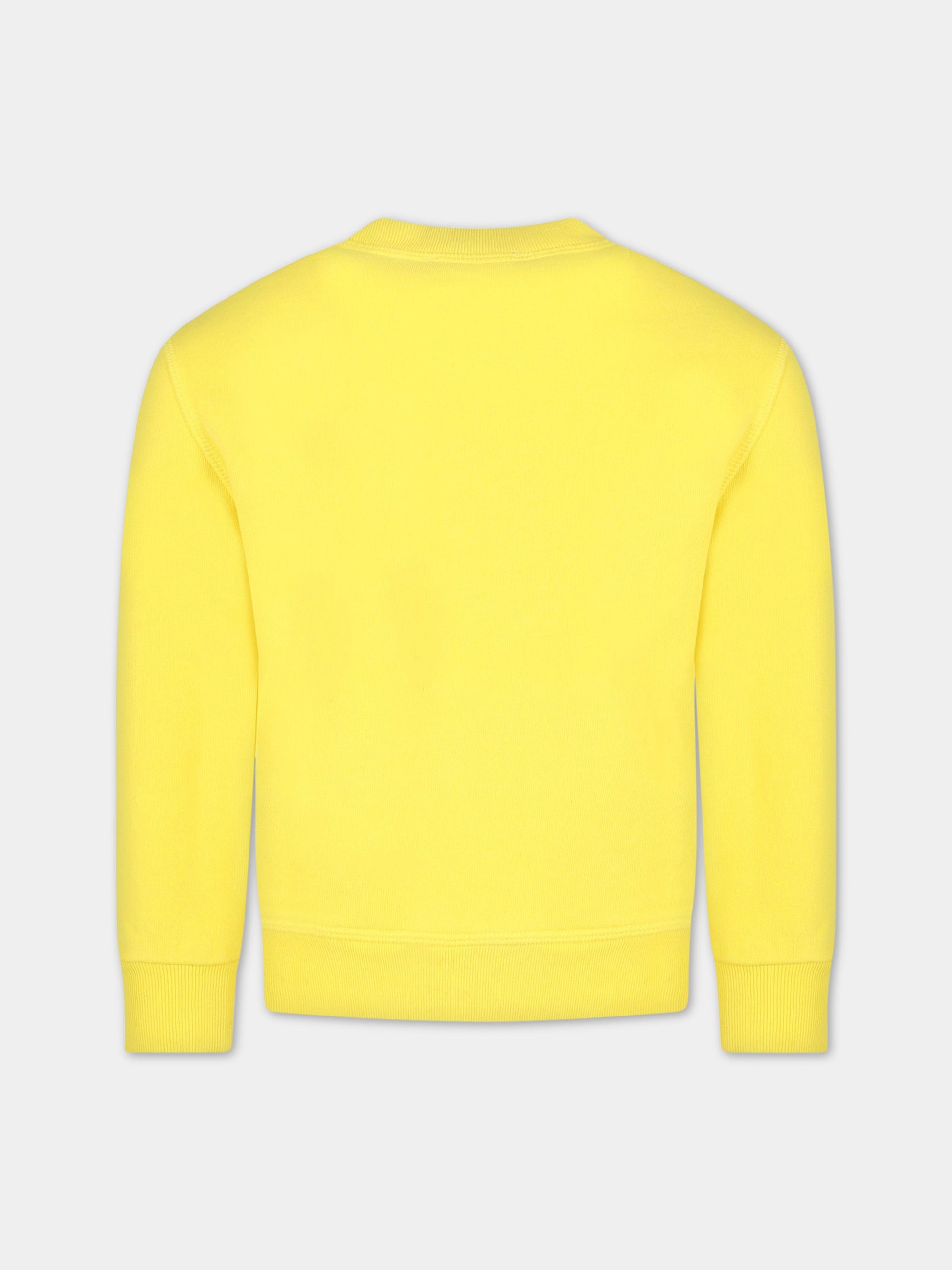 Felpa gialla per bambino con logo,Dsquared2,DQ0208 D002Y DQ205