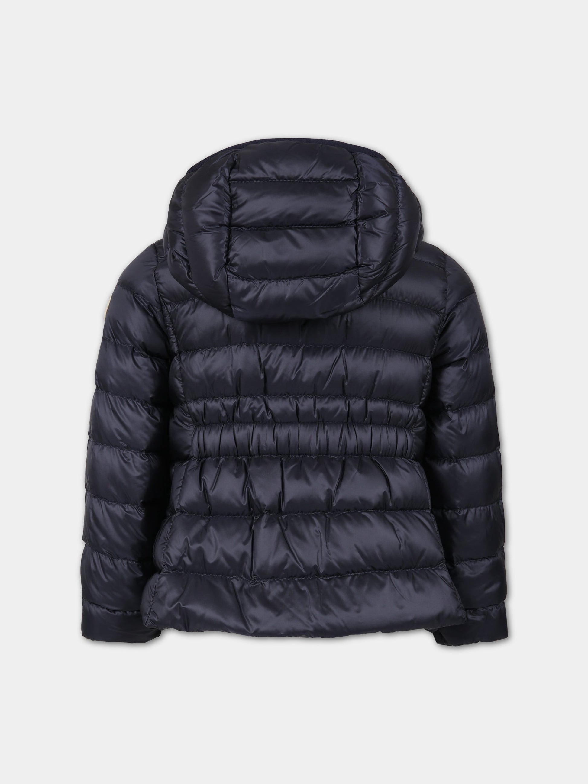 Piumino  Liset  blu per bambina con patch logato,Moncler Kids,954 1A00102 53048 778